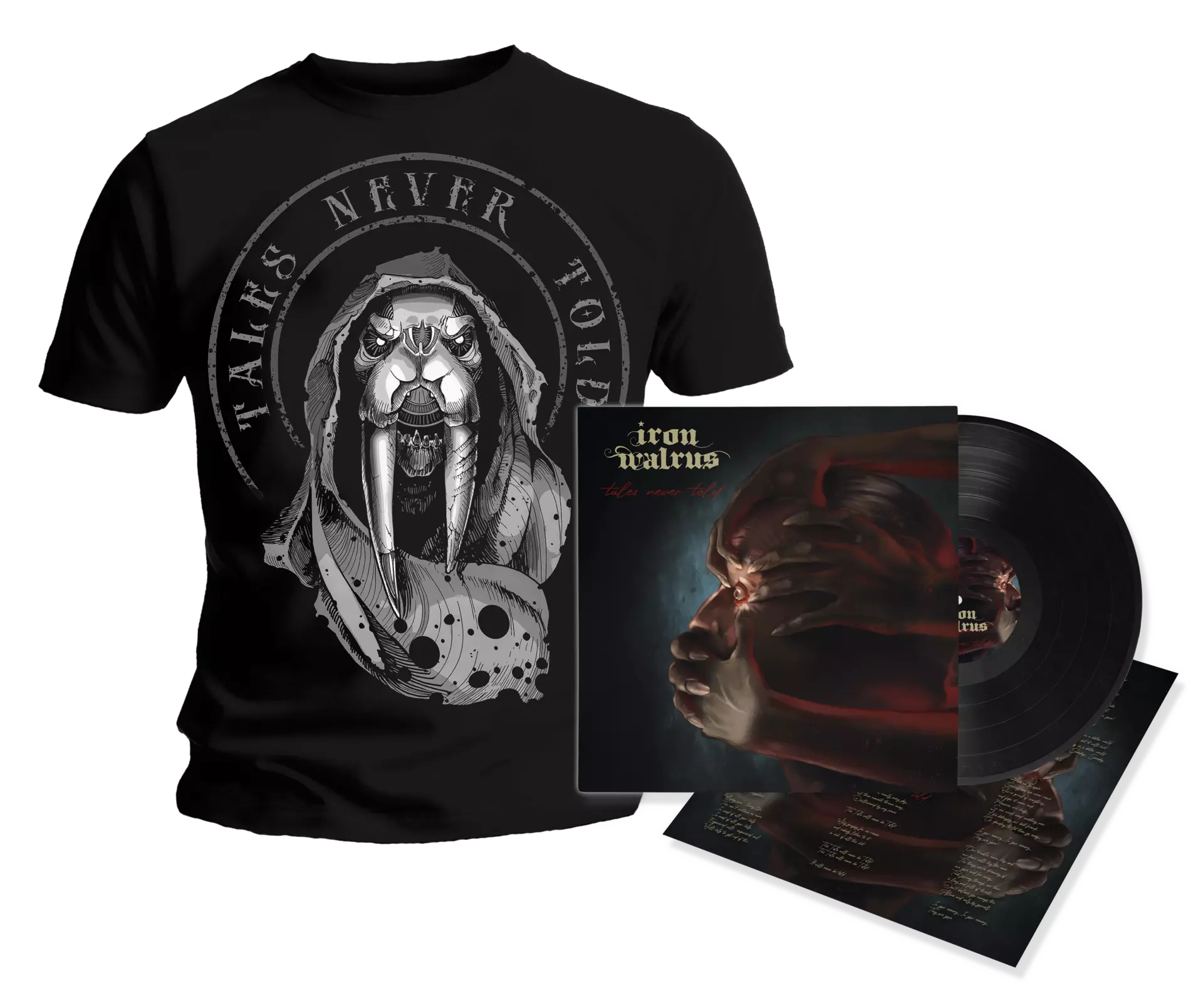 IRON WALRUS - Tales Never Told · VINYL+SHIRT BUNDLE IRON WALRUS - Tales Never Told · VINYL+SHIRT BUNDLE (Doom Metal Vinyl)