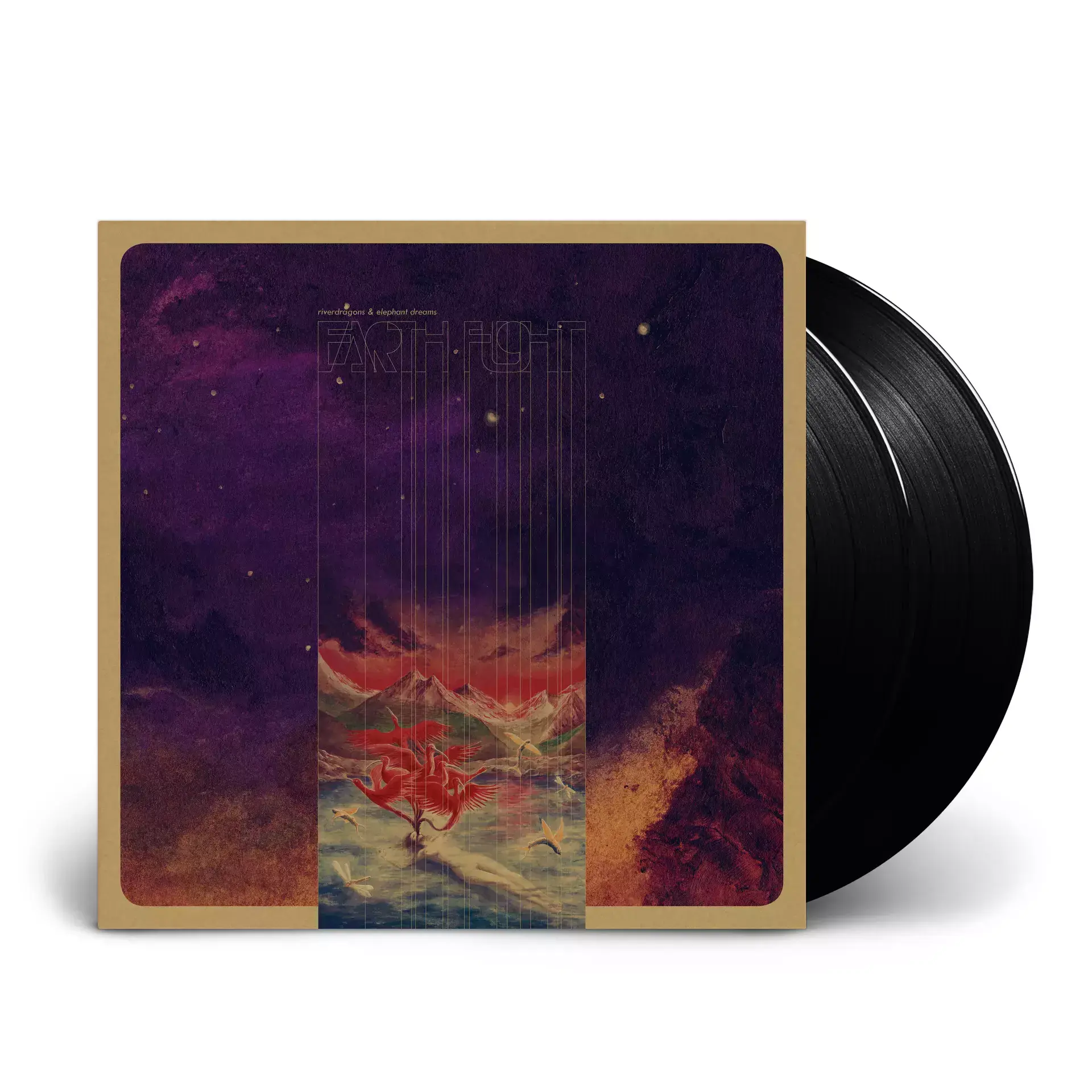 EARTH FLIGHT · Riverdragons & Elephant Dreams | BLACK 2LP (Progressive Rock Vinyl)