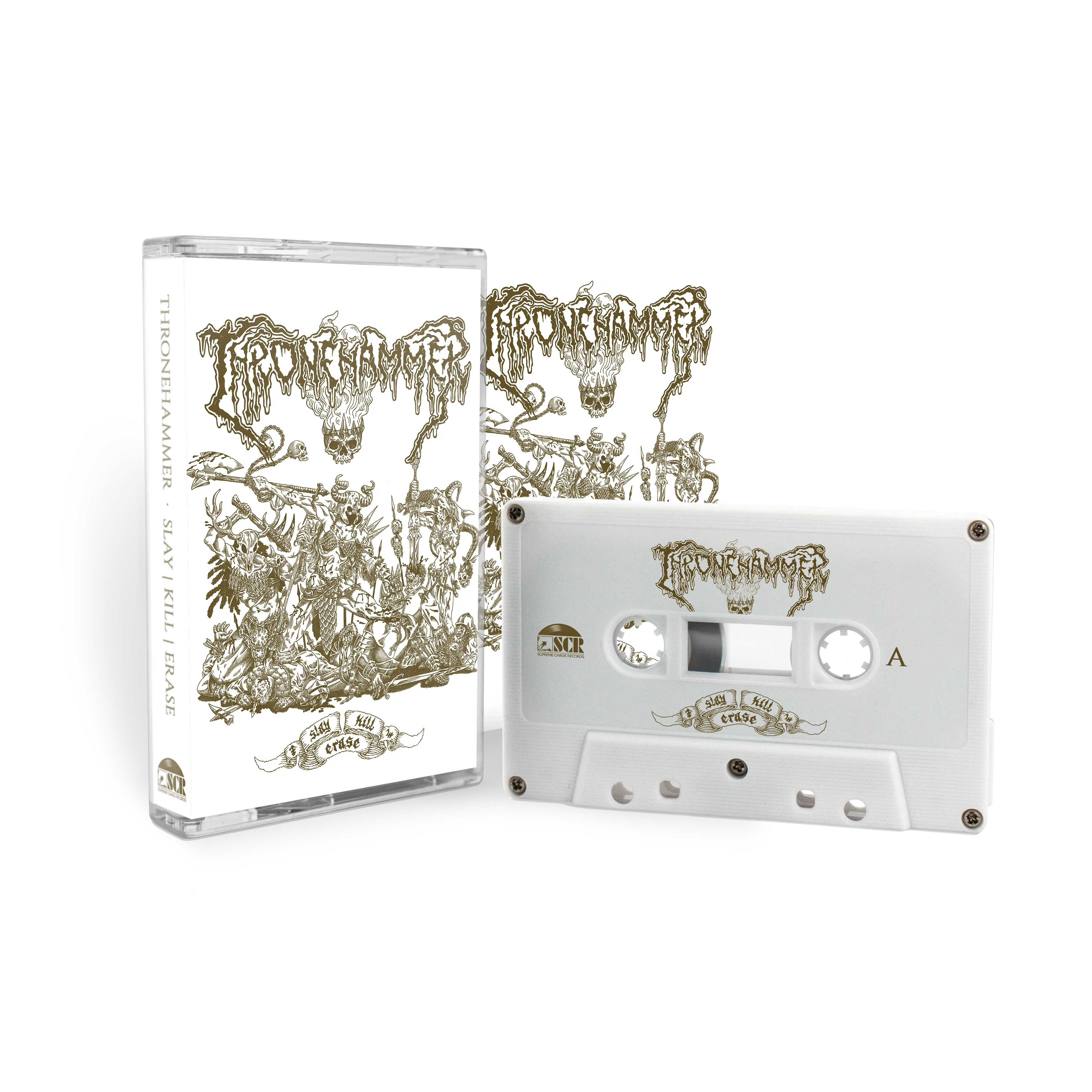 THRONEHAMMER - Slay | Kill | Erase [WHITE TAPE] (Doom Metal/Epic Metal/Death Metal/Heavy Metal Tapes)