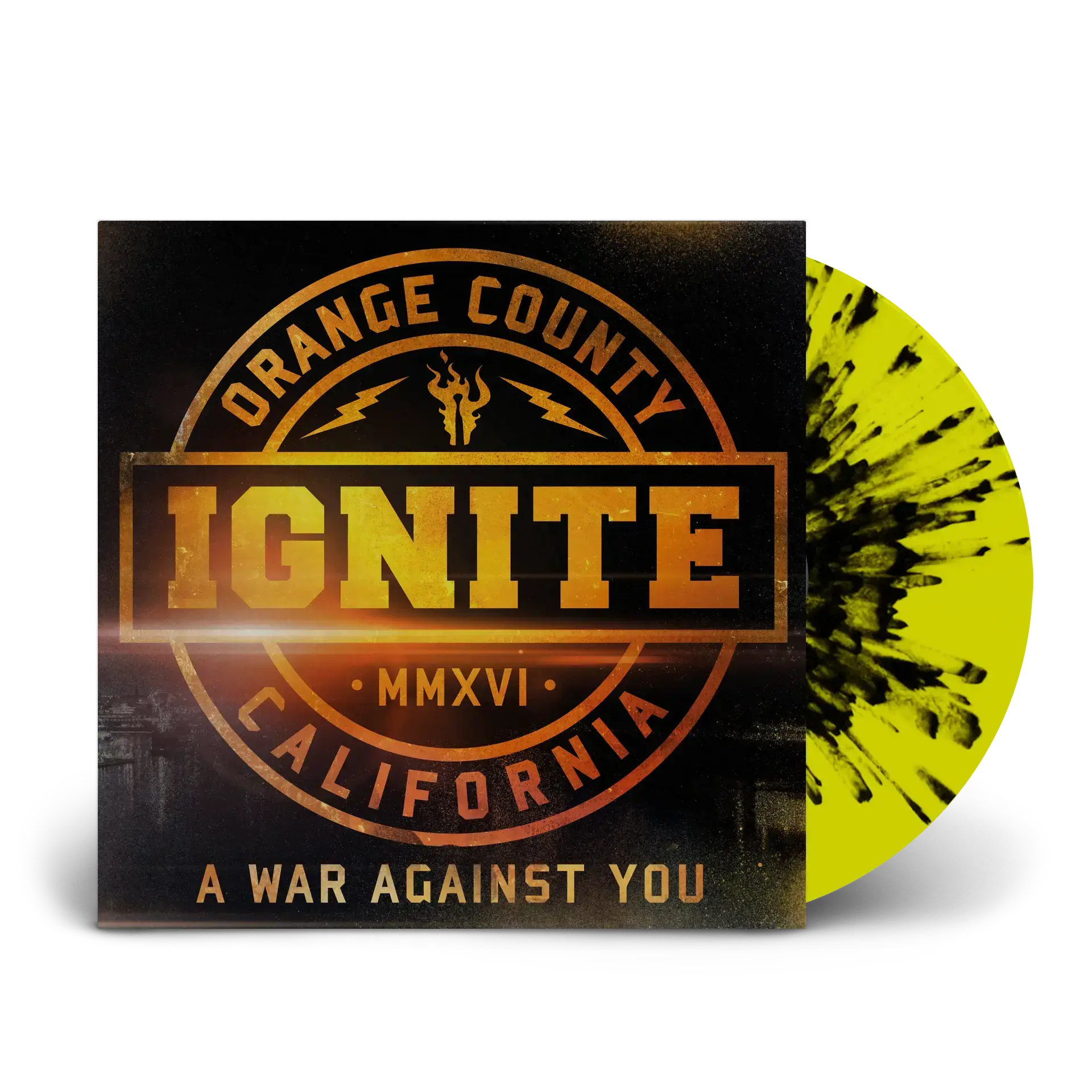 IGNITE · A War Against You | YELLOW BLACK SPLATTER LP (Hardcore Vinyl)
