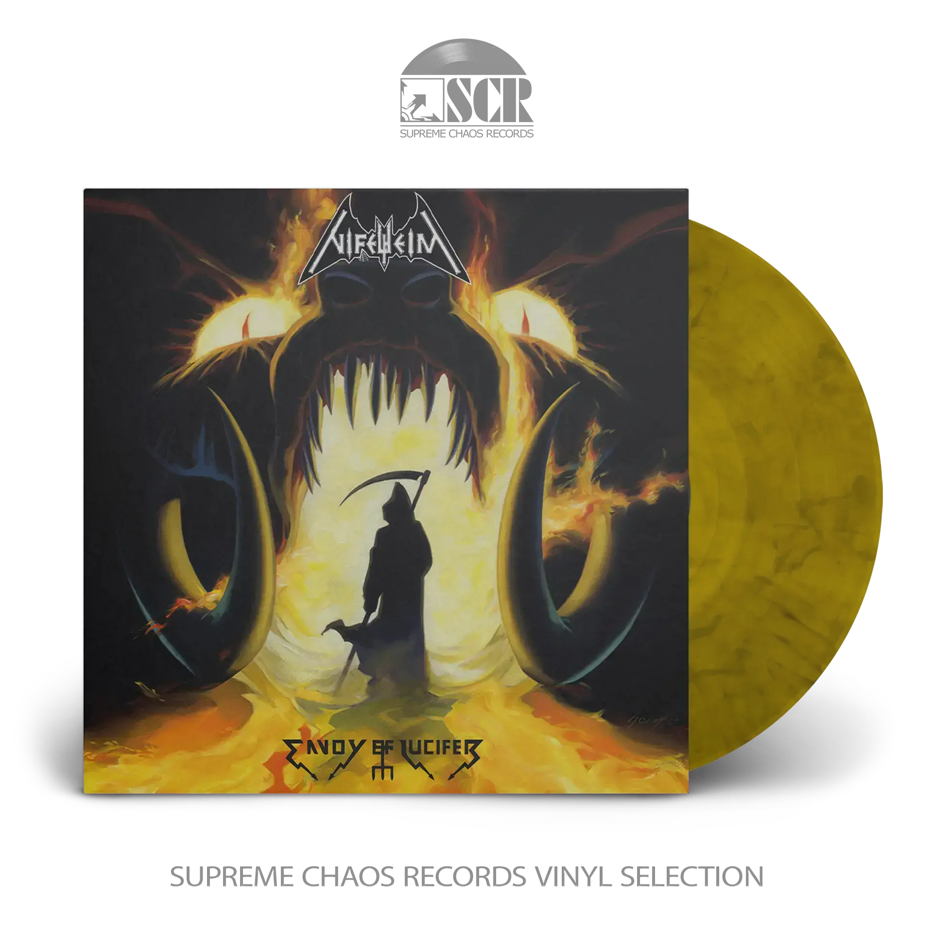 NIFELHEIM · Envoy Of Lucifer (Re-Release) | YELLOW/BLACK LP NIFELHEIM · Envoy Of Lucifer (Re-Release) | YELLOW/BLACK LP (Black Metal Vinyl)