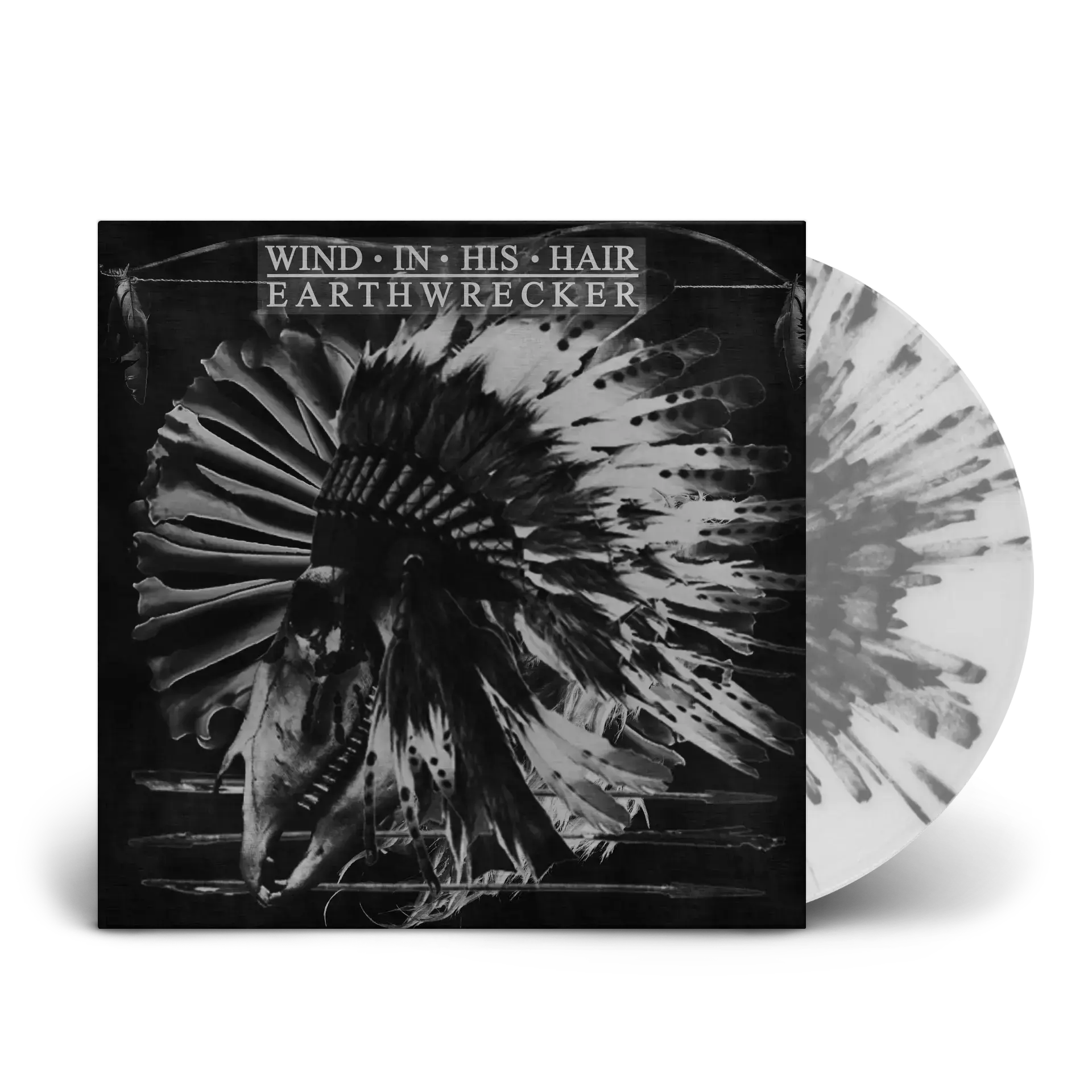 WIND IN HIS HAIR · Earthwrecker | WHITE SPLATTER LP (Black Metal Vinyl)