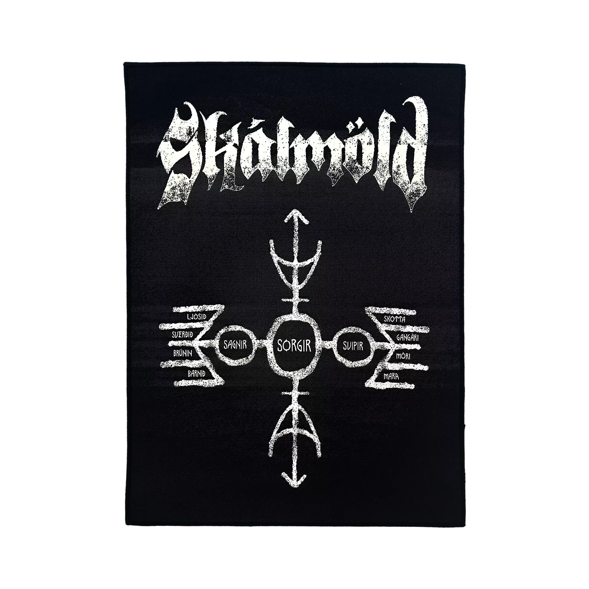SKALMÖLD - Rune Logo · BACKPATCH (Viking Metal/Folk Metal Others)