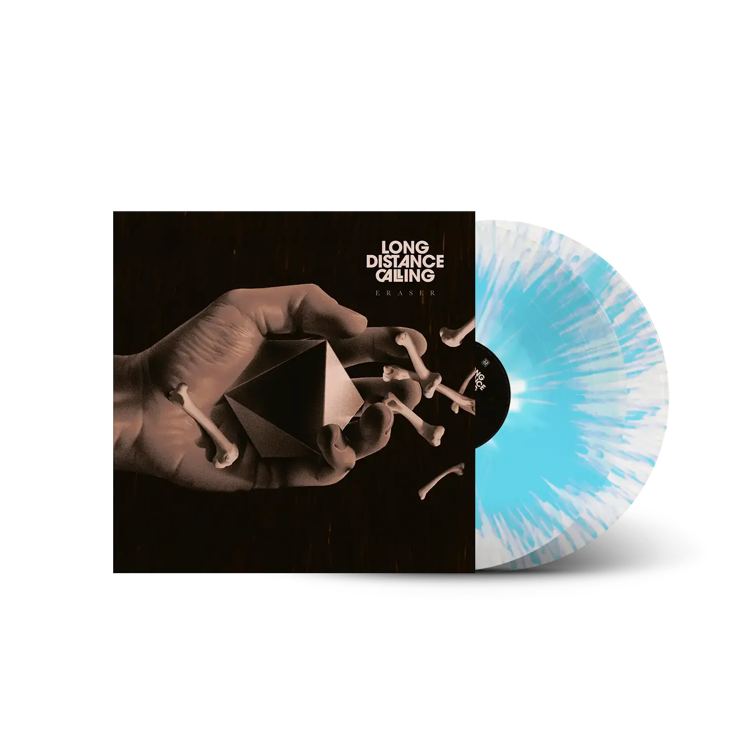 LONG DISTANCE CALLING · Eraser | CRYSTAL CLEAR BLUE SPLATTER DOUBLE VINYL (Progressive Rock Vinyl)