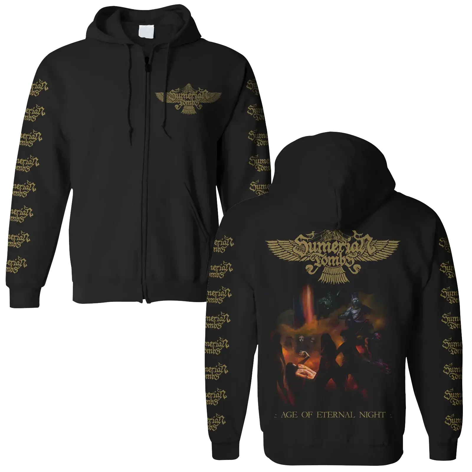 SUMERIAN TOMBS - Age Of Eternal Night Cover · ZIPPER (Black Metal/Death Metal Clothes)