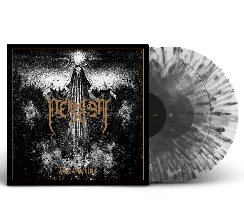 PERISH · The Decline | CLEAR/BLACK/GREY 2LP (Black Metal Vinyl)