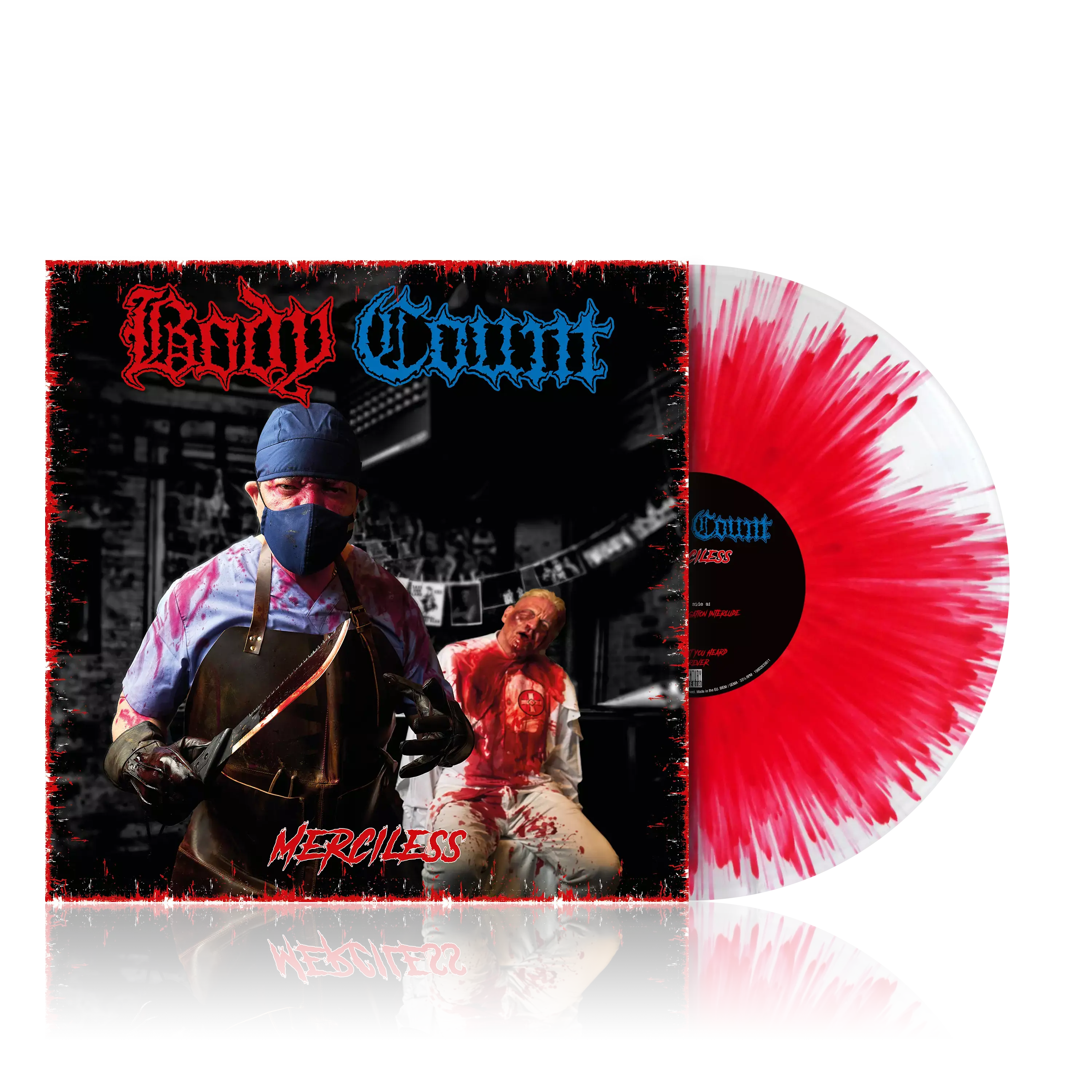 BODY COUNT · Merciless | CLEAR/RED SPLATTER LP (Crossover/Hardcore Vinyl)
