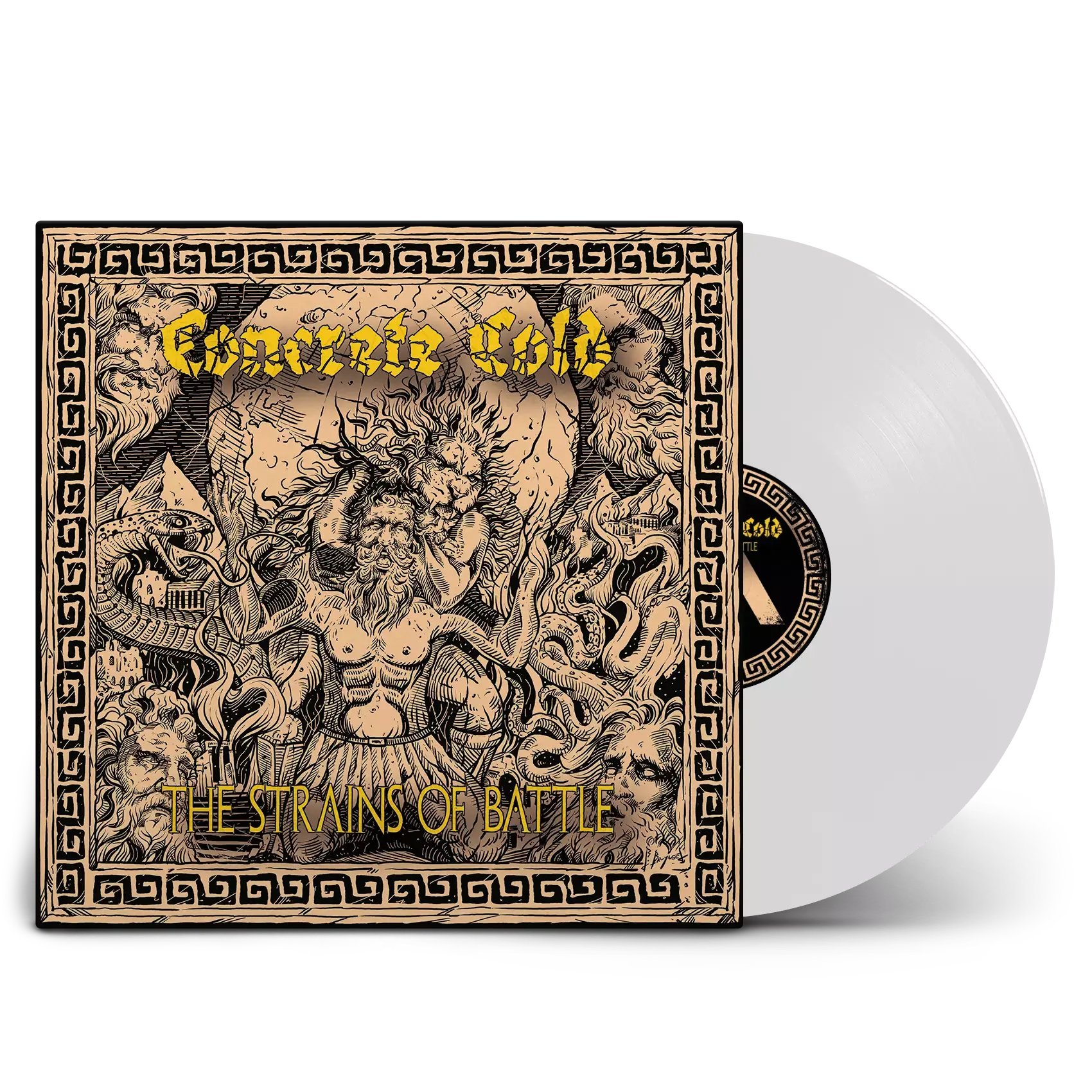 CONCRETE COLD · The Strains Of Battle | WHITE LP (Death Metal/Sludge Metal Vinyl)