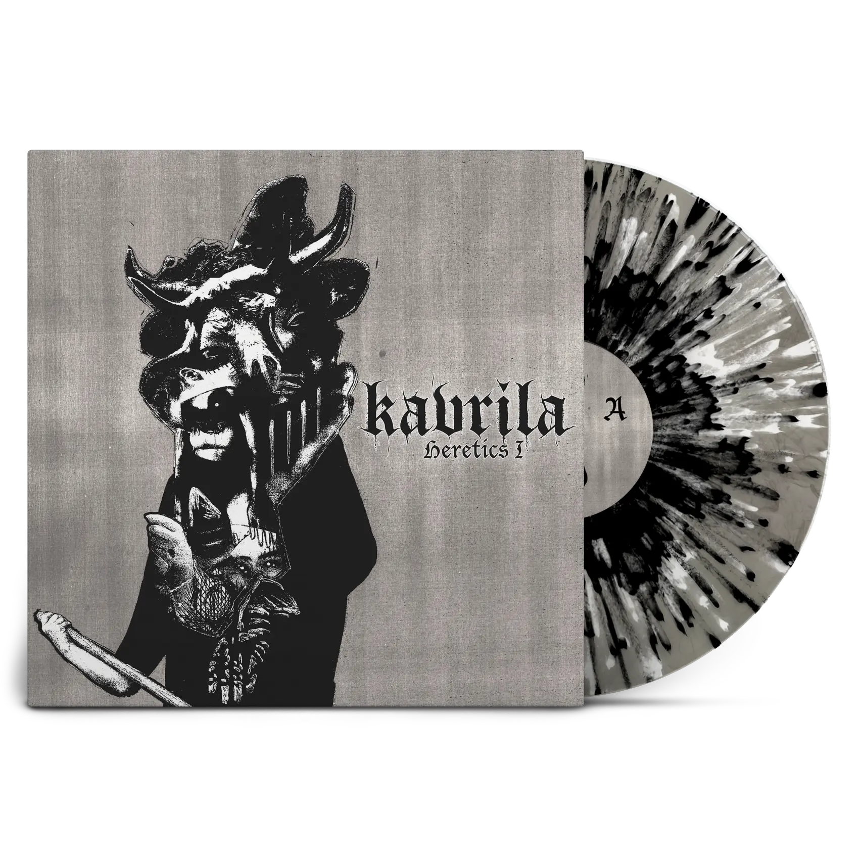 KAVRILA · Heretics I | CLEAR MARBLED WHITE/BLACK SPLATTER LP+SHIRT BUNDLE (Sludge/Doom Metal/Black Metal/Hardcore Vinyl) · Picture 2