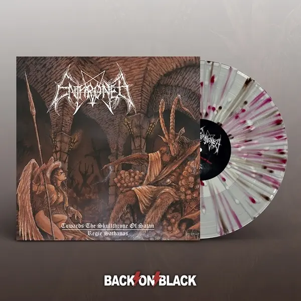 ENTHRONED - Towards The Skullthrone / Regie Sathanas · CLEAR/BROWN/RED/WHITE SPLATTER 2LP (Black Metal Vinyl)