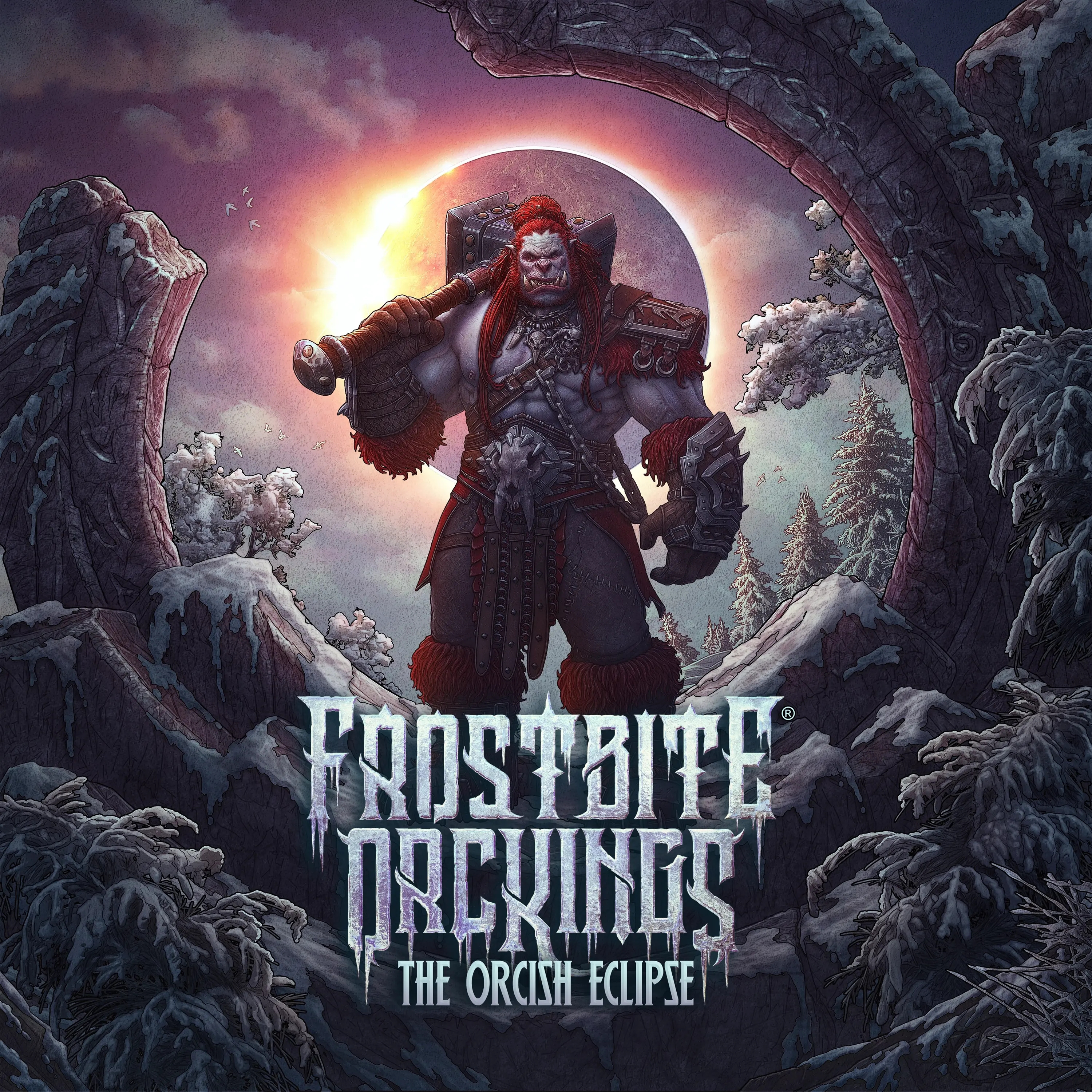 FROSTBITE ORCKINGS · The Orcish Eclipse | ECLIPSE PINK VINYL LP (Death Metal Vinyl) · Picture 2