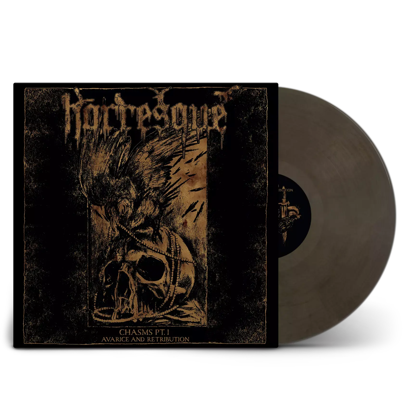 HORRESQUE · Chasms Pt. I - Avarice and Retribution | CLEAR/BLACK LP (Death Metal/Black Metal Vinyl)