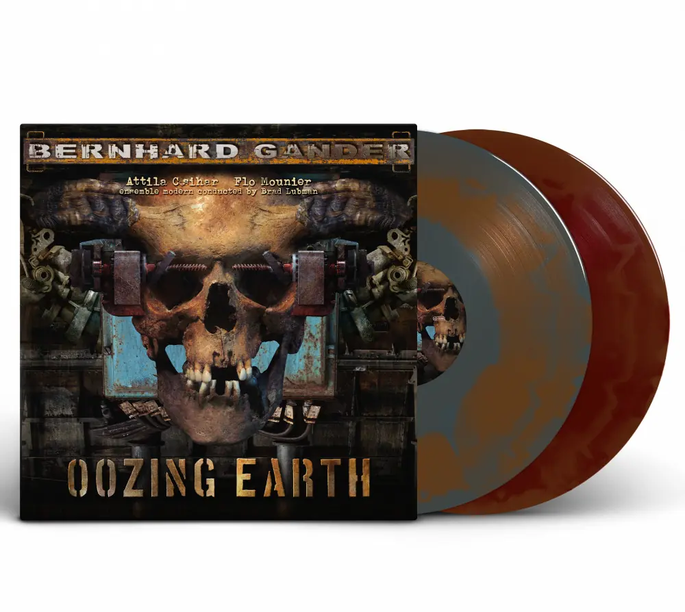 BERNHARD GANDER · Oozing Earth | SEA BLUE/BROWN/OXBLOOD 2LP (Classical Music/Industrial Vinyl)