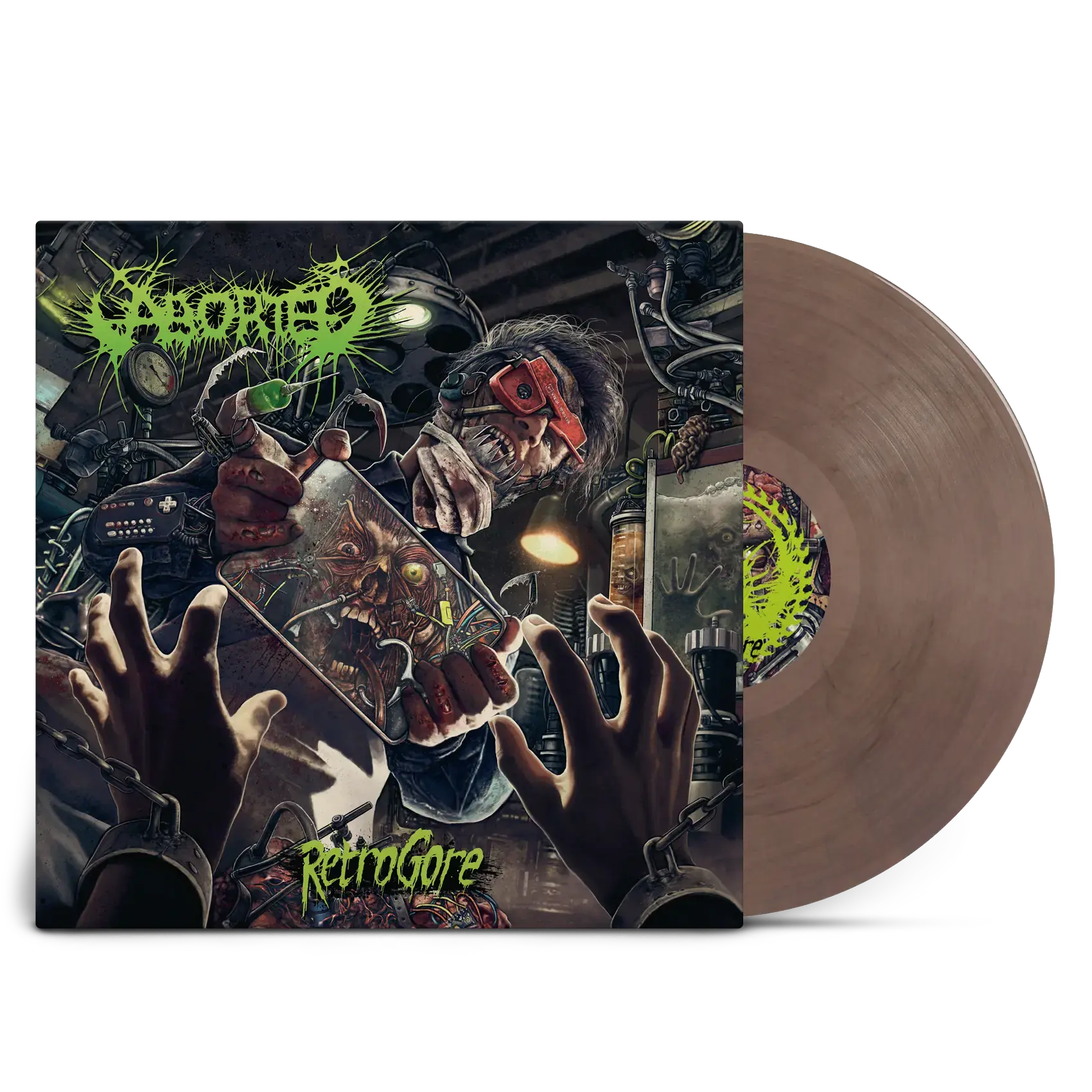 ABORTED · Retrogore | CLEAR/BROWN MARBLED LP (Death Metal/Grindcore Vinyl)