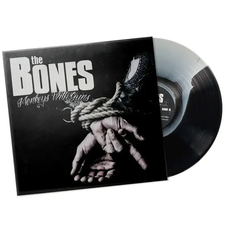 THE BONES · Monkeys with Guns | DOUBLE VORTEX BLACK/WHITE VINYL (Punk Rock/Rock Vinyl)