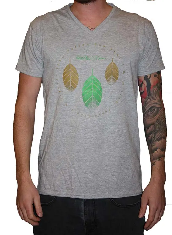 HEATHER NOVA - Leaves Heather Grey [T-SHIRT]