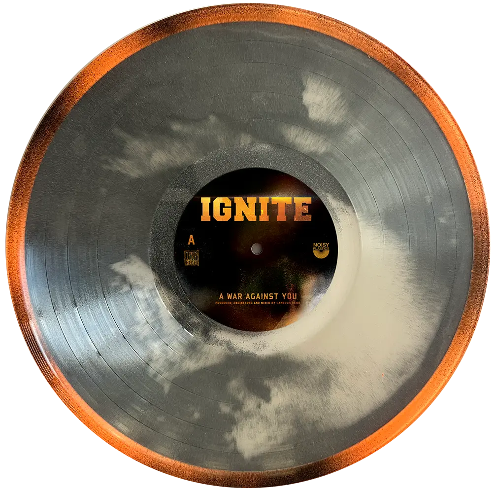 IGNITE · A War Against You | SILVER DUST FILLED LP (Hardcore Vinyl) · Picture 2