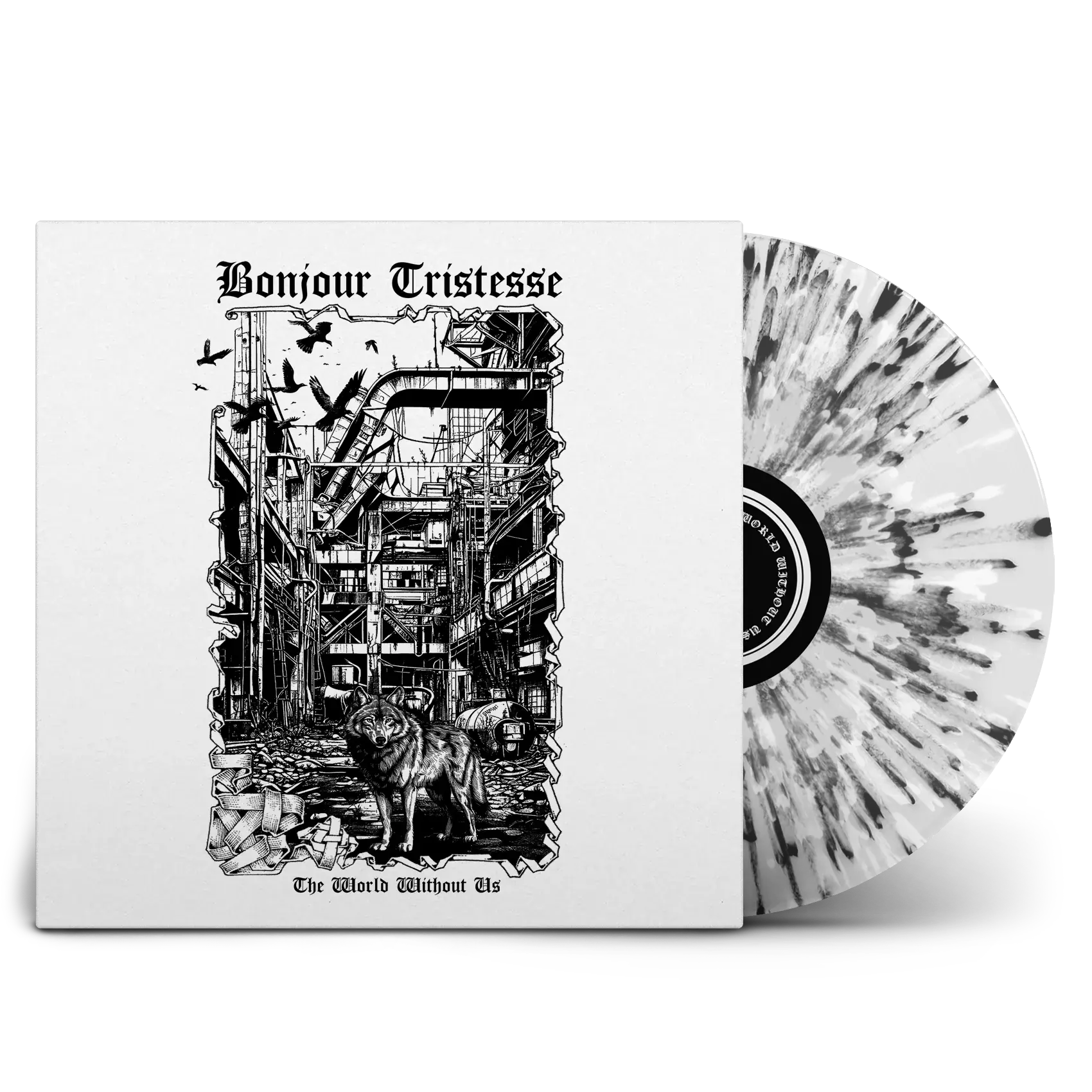 BONJOUR TRISTESSE · The World Without Us | LP WOODEN BOX (Black Metal Vinyl) · Picture 1