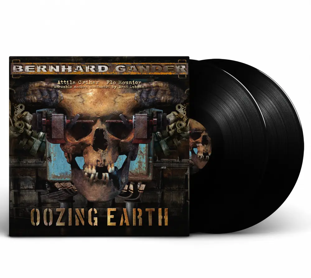 BERNHARD GANDER · Oozing Earth | BLACK 2LP (Classical Music/Industrial Vinyl)
