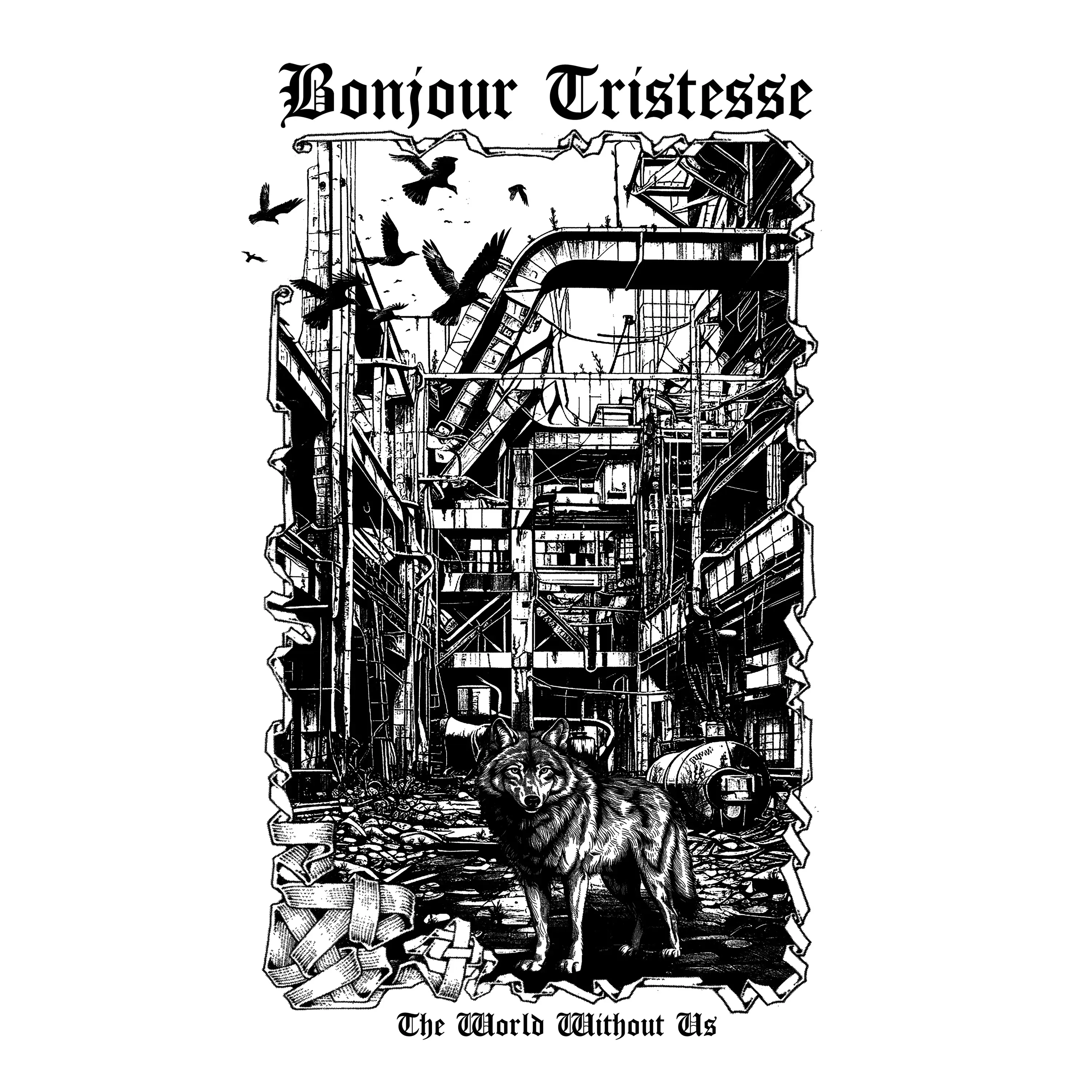 BONJOUR TRISTESSE · The World Without Us | WHITE LP (Black Metal Vinyl) · Picture 1