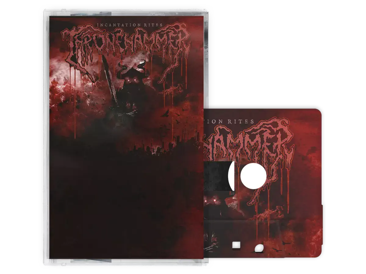 THRONEHAMMER · Incantation Rites | WHITE TAPE FULL BODY PRINT (Doom Metal/Epic Metal/Death Metal Tapes)