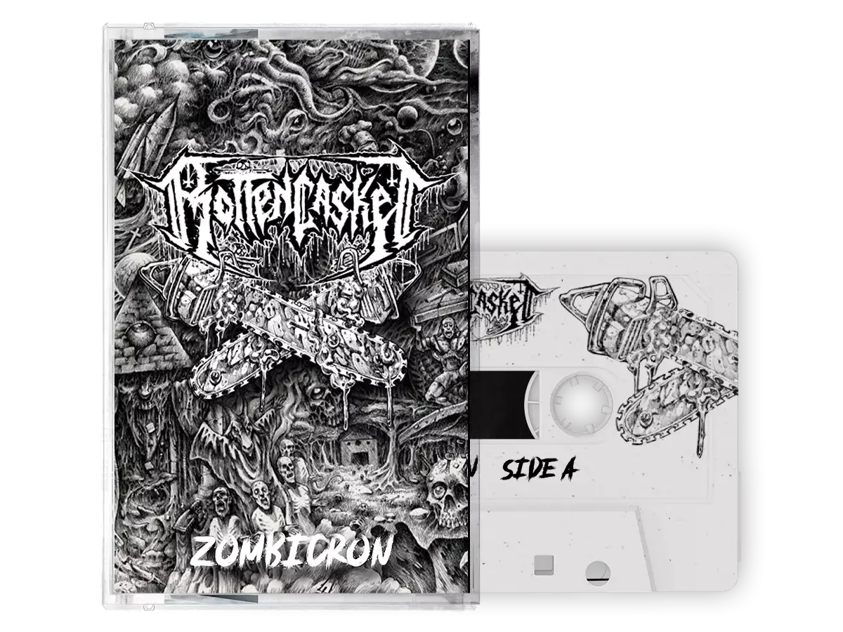 ROTTEN CASKET · Zombicron | WHITE TAPE (Death Metal Tapes)