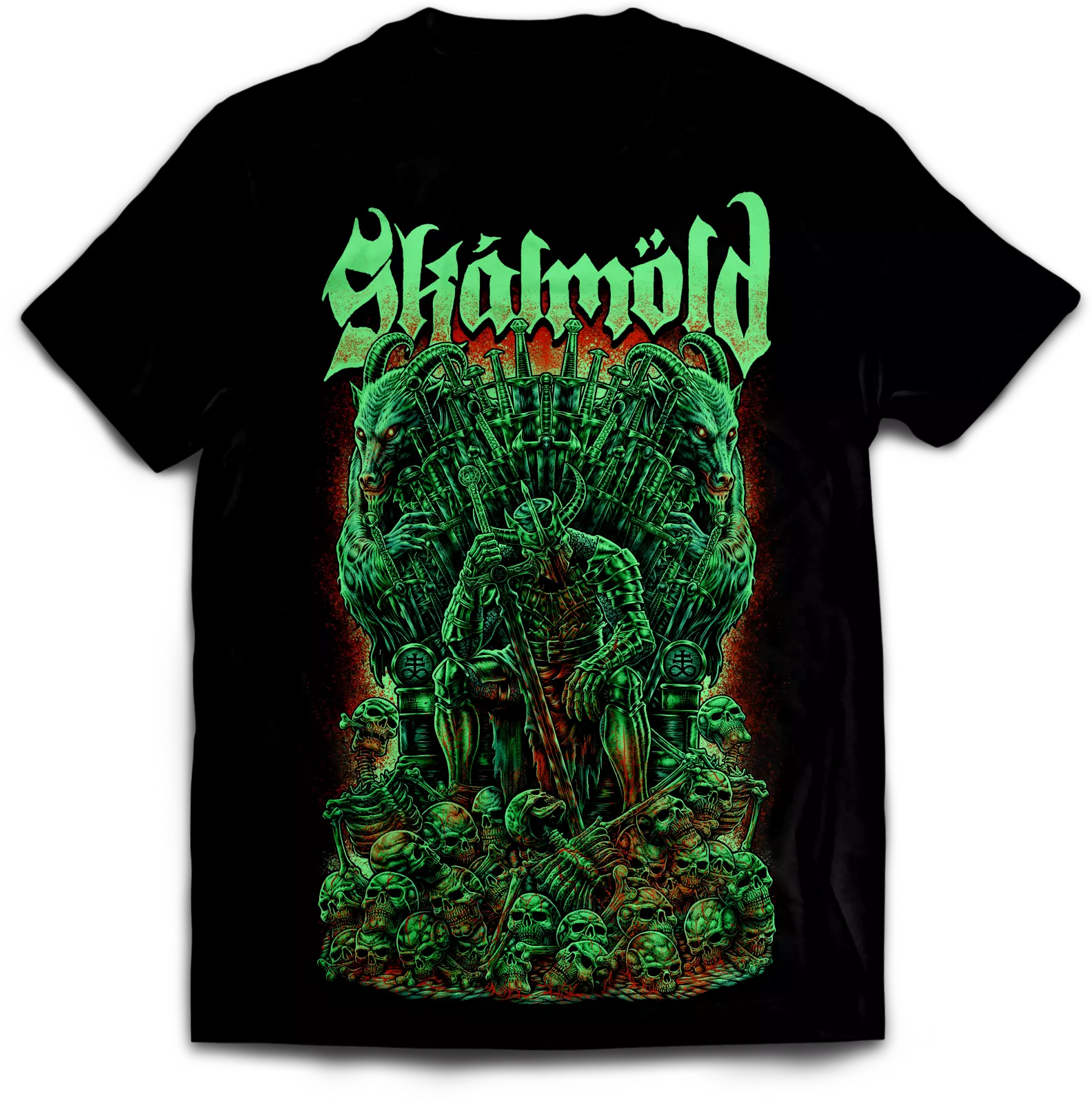 SKALMÖLD - Throne (Glow In The Dark) · T-SHIRT SKALMÖLD - Throne (Glow In The Dark) · T-SHIRT (Viking Metal Clothes)