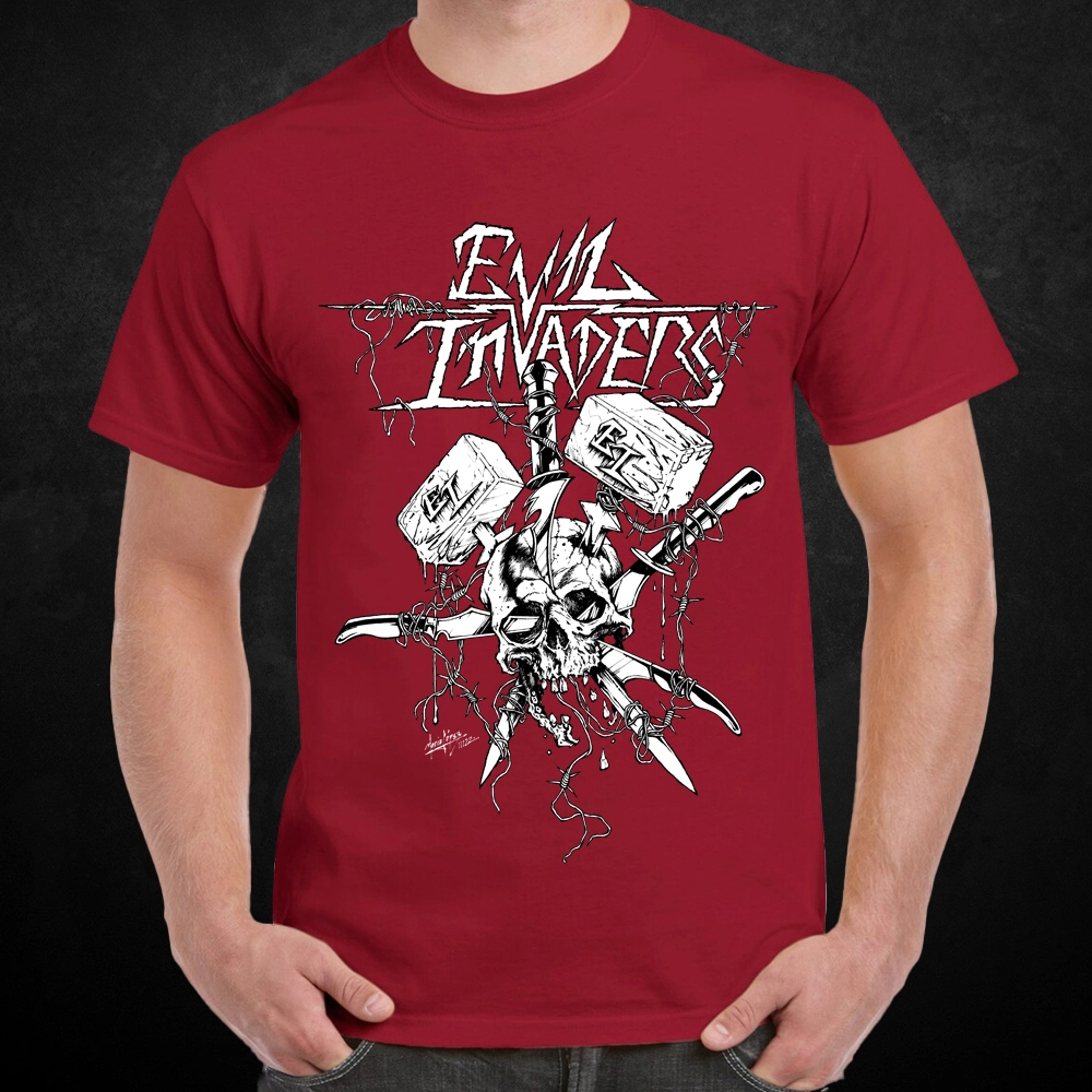 EVIL INVADERS - Sledgehammer Justice Red [T-SHIRT]