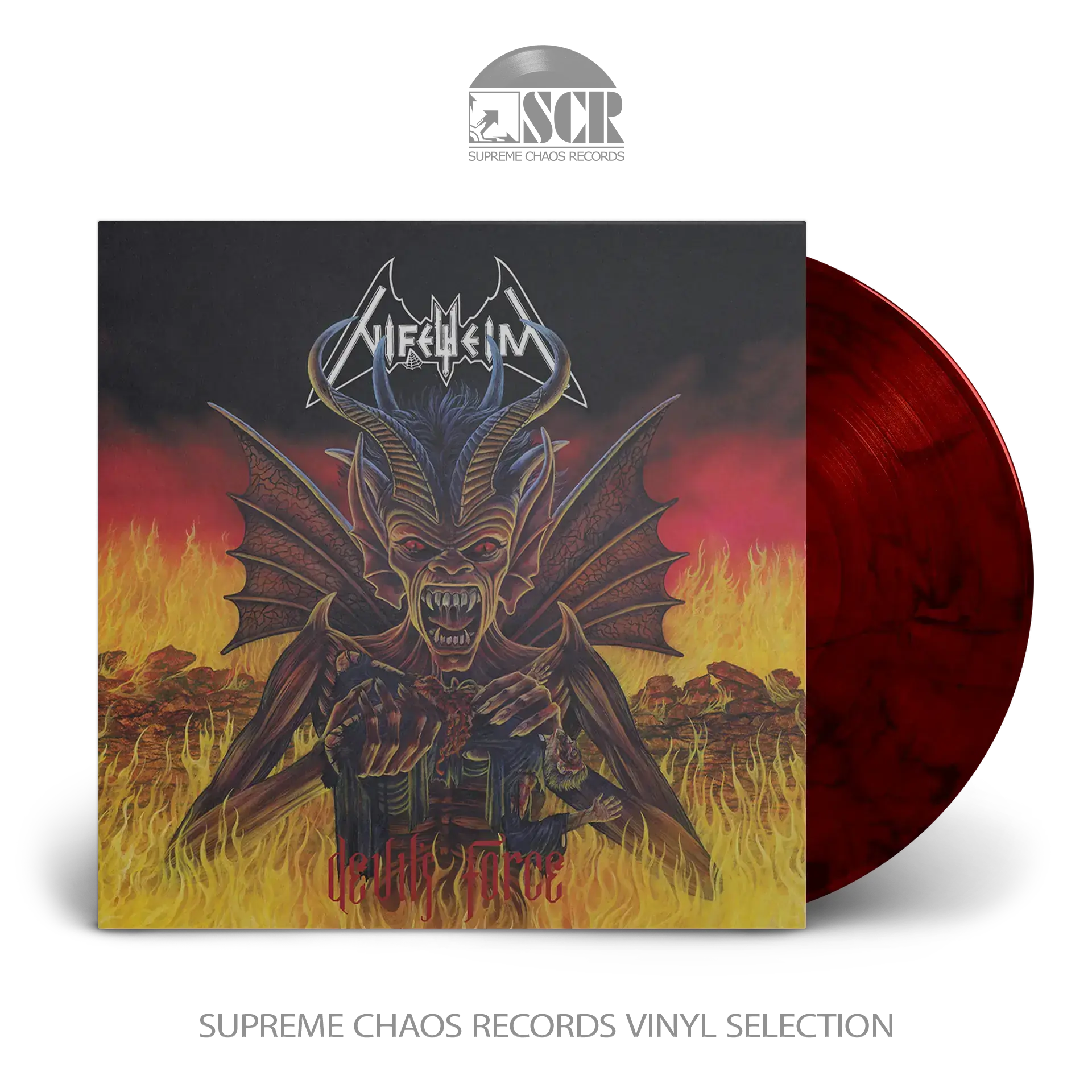 NIFELHEIM · Devil's Force (Re-Release) | RED/BLACK LP NIFELHEIM · Devil's Force (Re-Release) | RED/BLACK LP (Black Metal Vinyl)