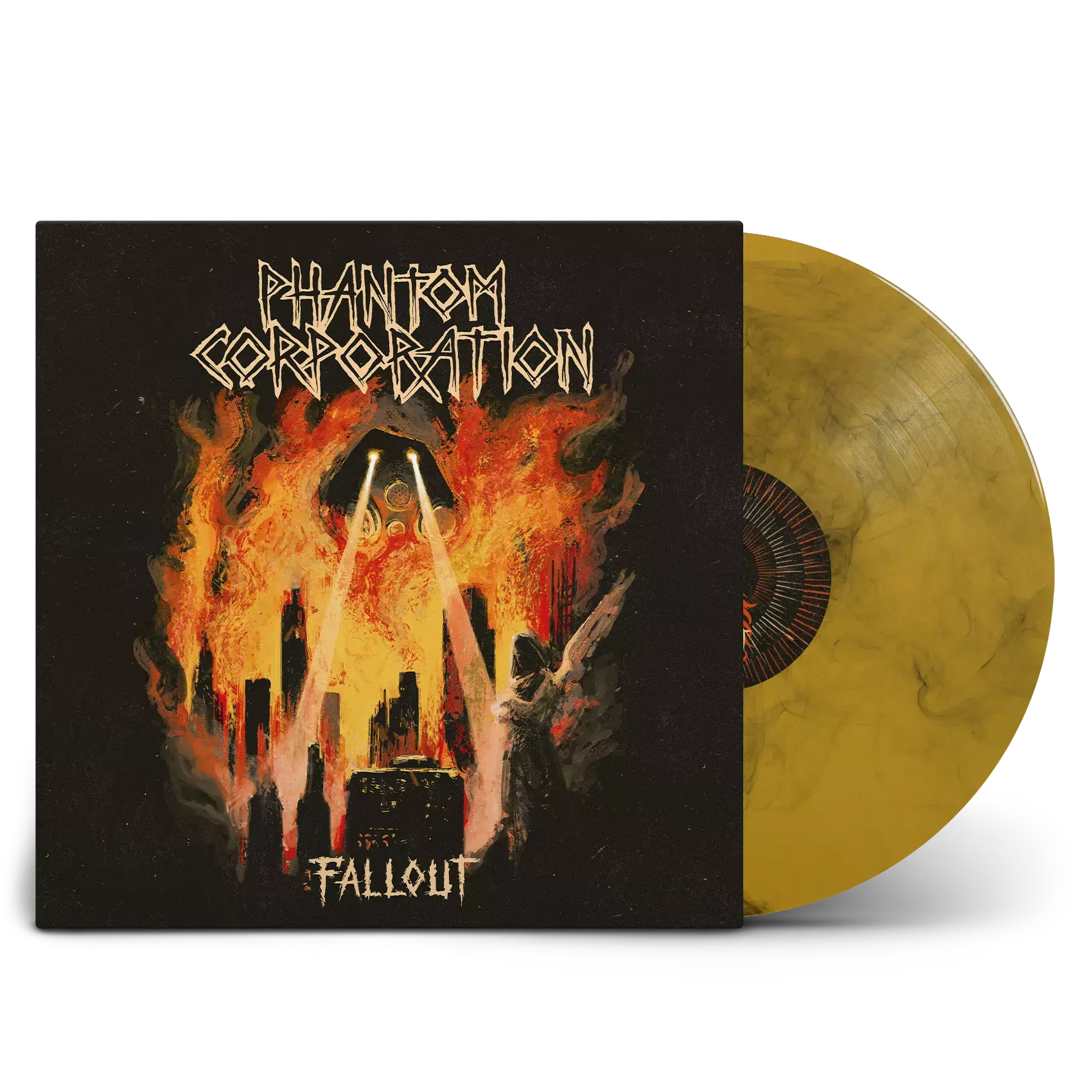 PHANTOM CORPORATION · Fallout | ORANGE/BLACK LP (Death Metal Vinyl)
