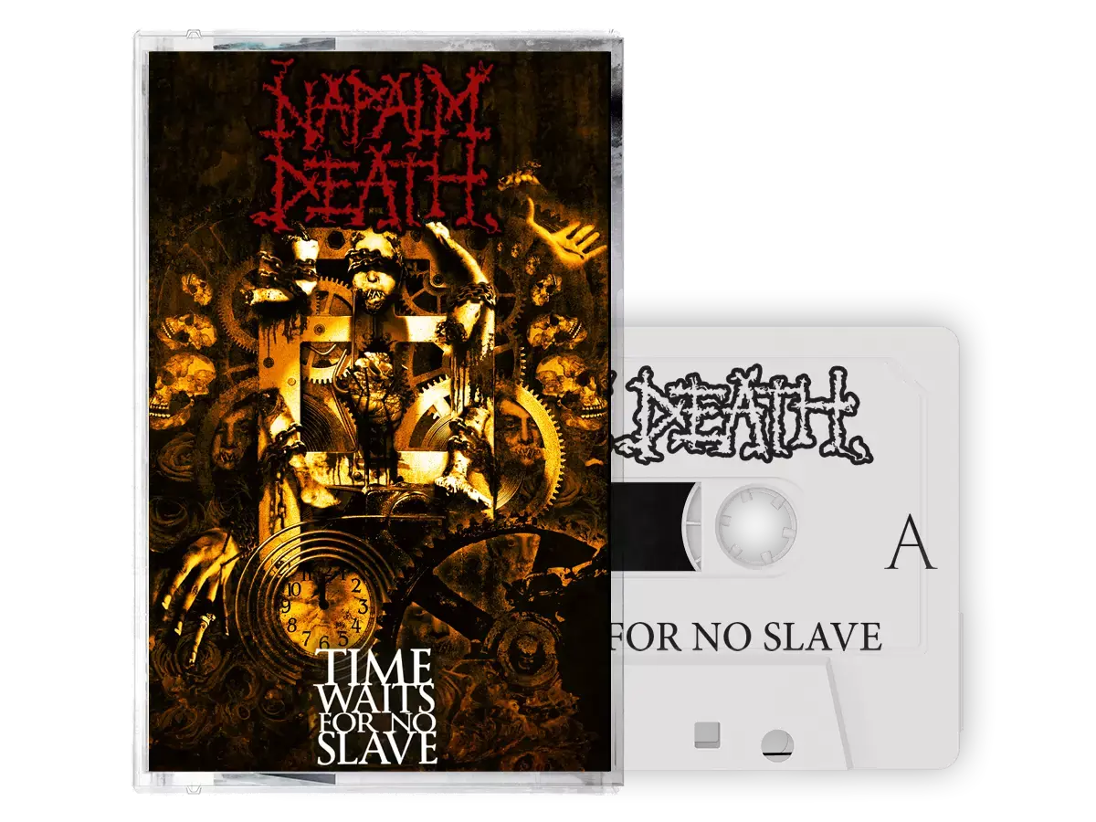 NAPALM DEATH - Time Waits For No Slave · WHITE TAPE NAPALM DEATH - Time Waits For No Slave · WHITE TAPE (Grindcore Tapes)