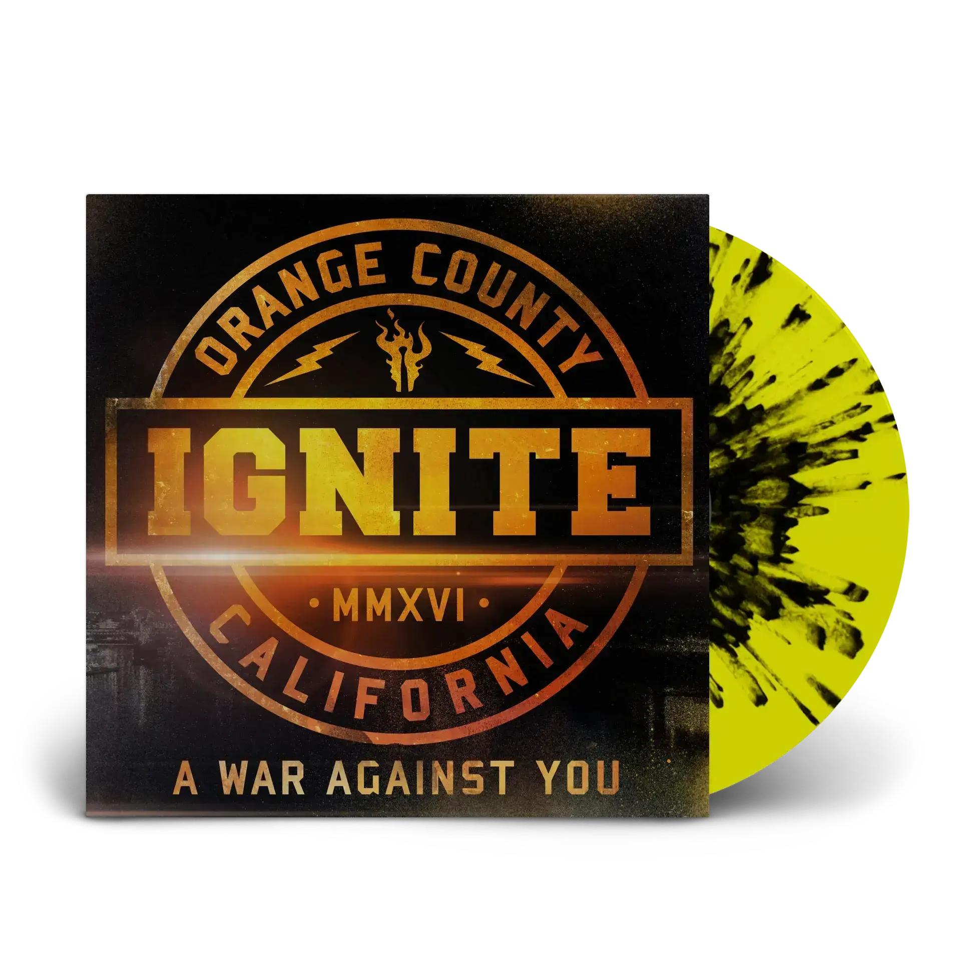 IGNITE · A War Against You | YELLOW BLACK SPLATTER LP (Hardcore Vinyl)
