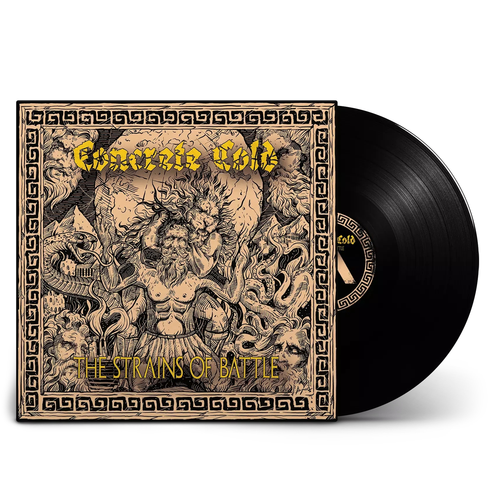 CONCRETE COLD · The Strains Of Battle | BLACK LP (Death Metal/Sludge Metal Vinyl)