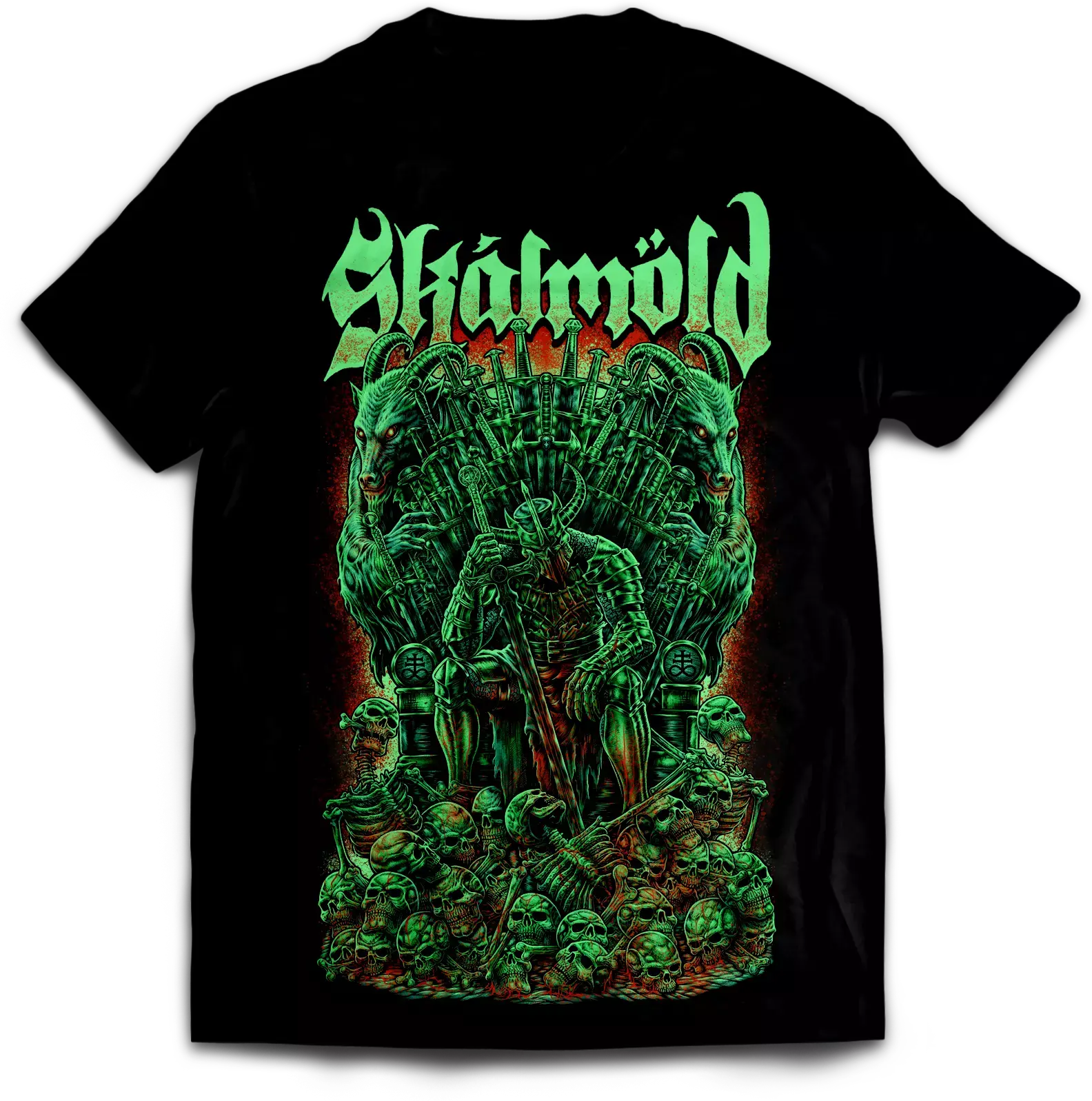 SKALMÖLD · Throne (Glow In The Dark) | T-SHIRT (Viking Metal Clothes)