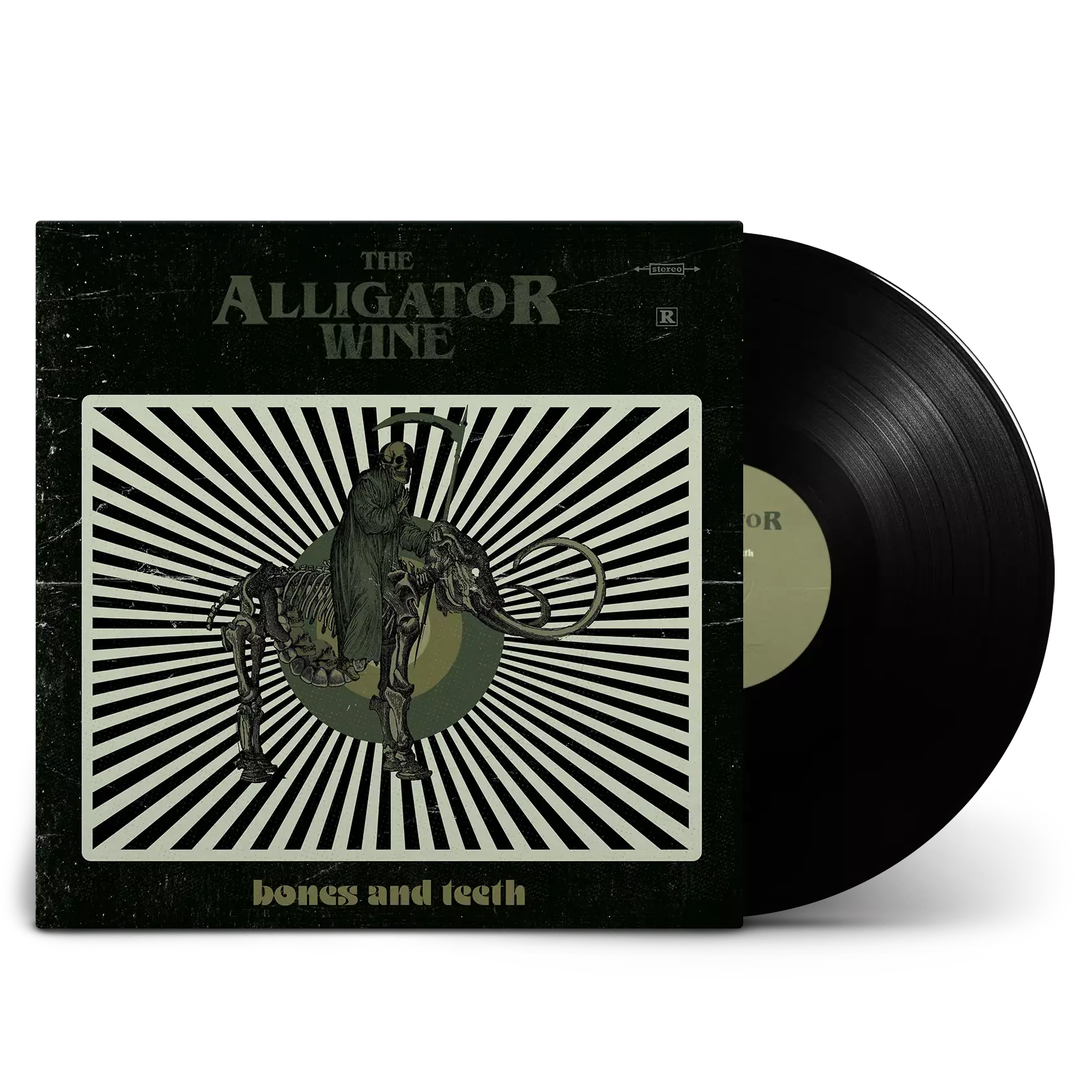 THE ALLIGATOR WINE · Bones And Teeth | BLACK LP (Psychedelic Rock/Alternative Rock Vinyl)