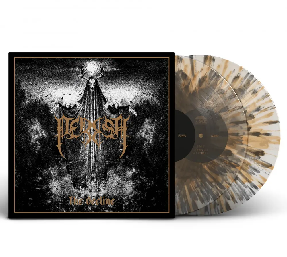 PERISH · The Decline | CLEAR/BLACK/GOLD 2LP (Black Metal Vinyl)