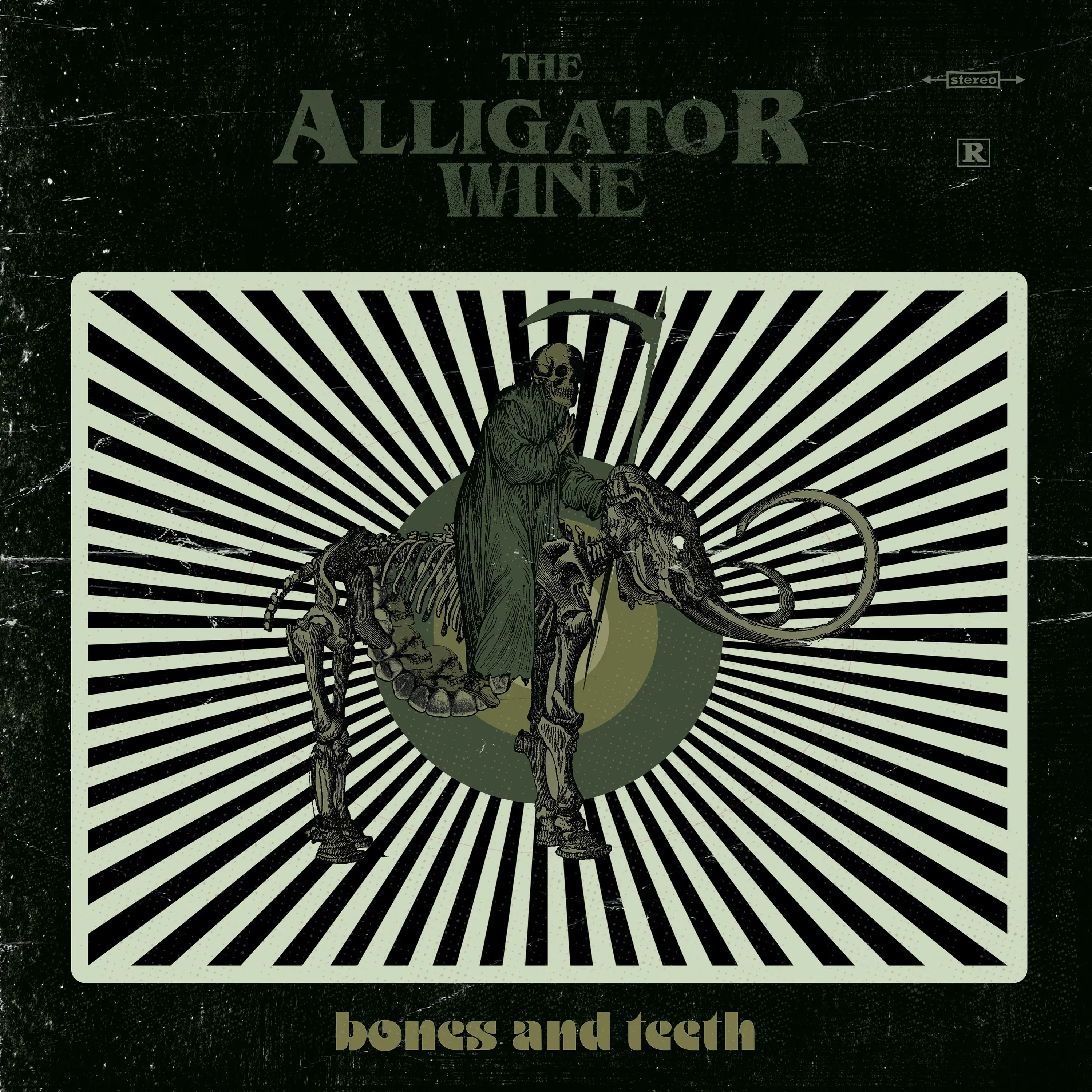 THE ALLIGATOR WINE · Bones And Teeth | BLACK LP (Psychedelic Rock/Alternative Rock Vinyl) · Picture 1