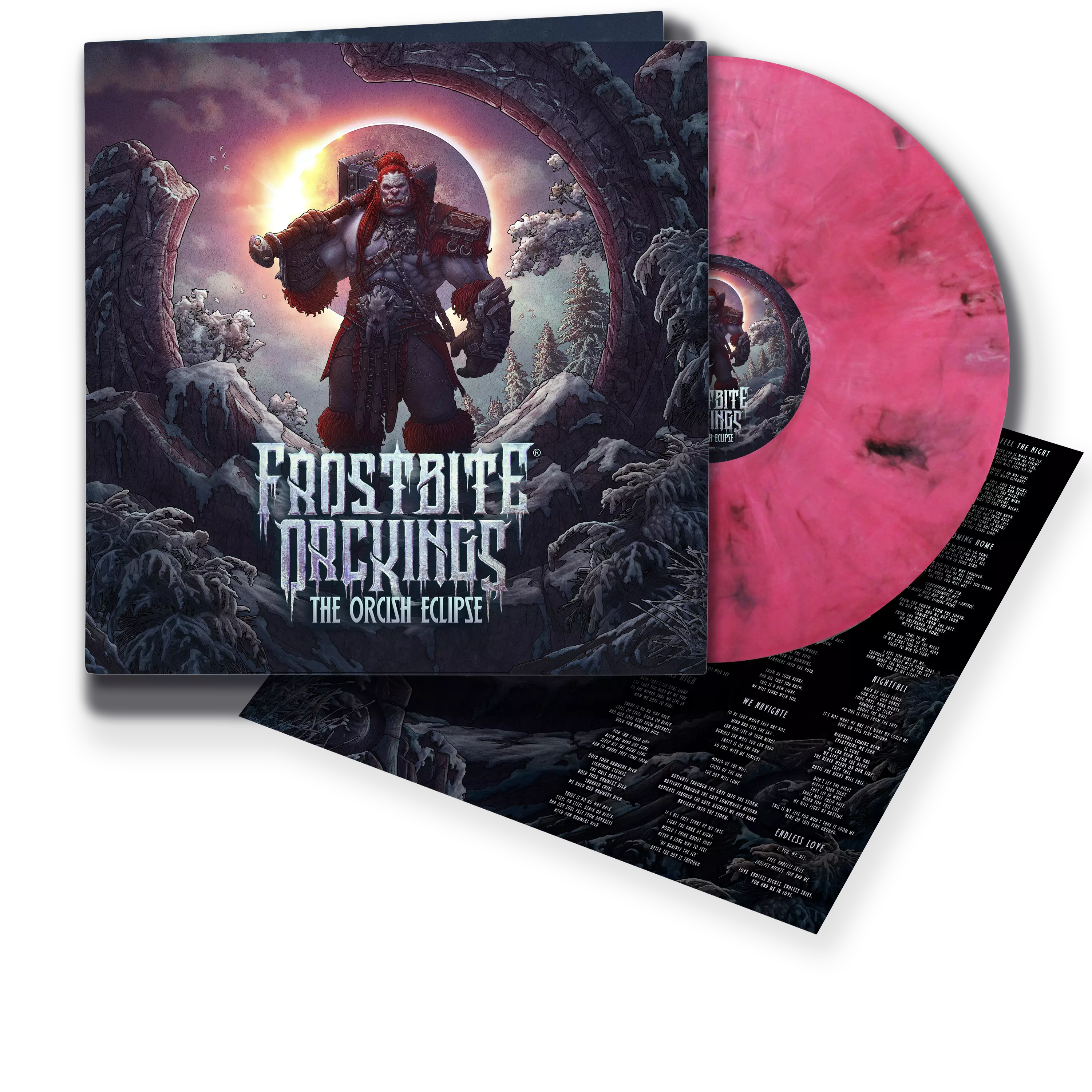 FROSTBITE ORCKINGS · The Orcish Eclipse | ECLIPSE PINK VINYL LP FROSTBITE ORCKINGS · The Orcish Eclipse | ECLIPSE PINK VINYL LP (Death Metal Vinyl)