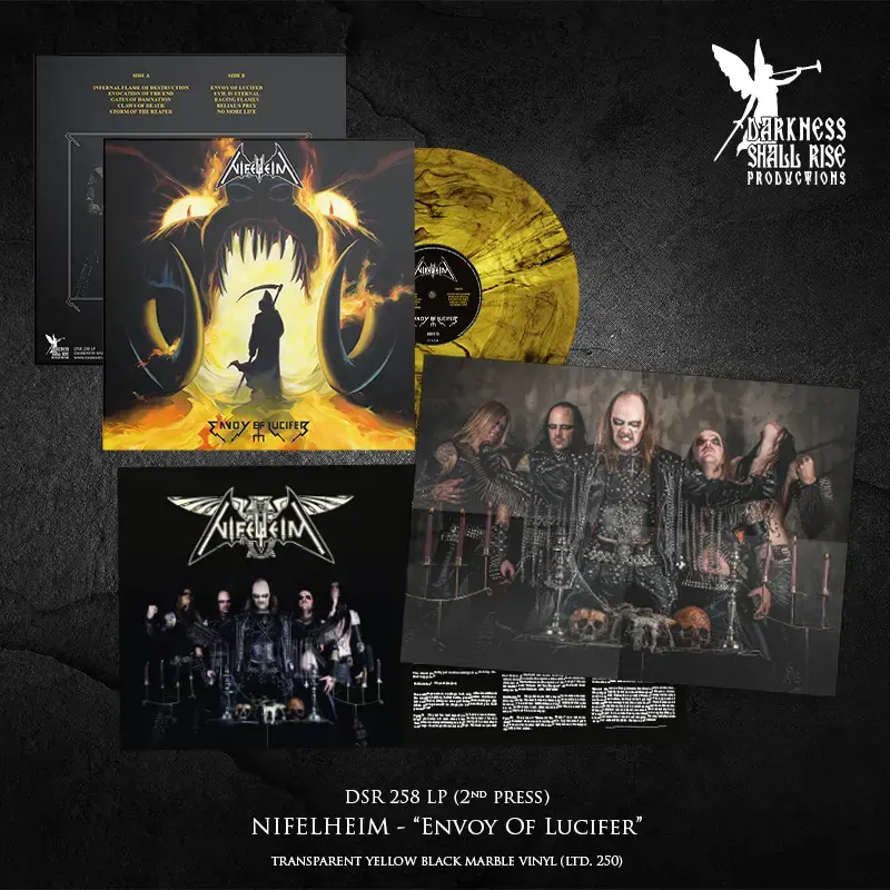 NIFELHEIM · Envoy Of Lucifer (Re-Release) | YELLOW/BLACK LP · Picture 2 NIFELHEIM · Envoy Of Lucifer (Re-Release) | YELLOW/BLACK LP (Black Metal Vinyl) · Picture 2