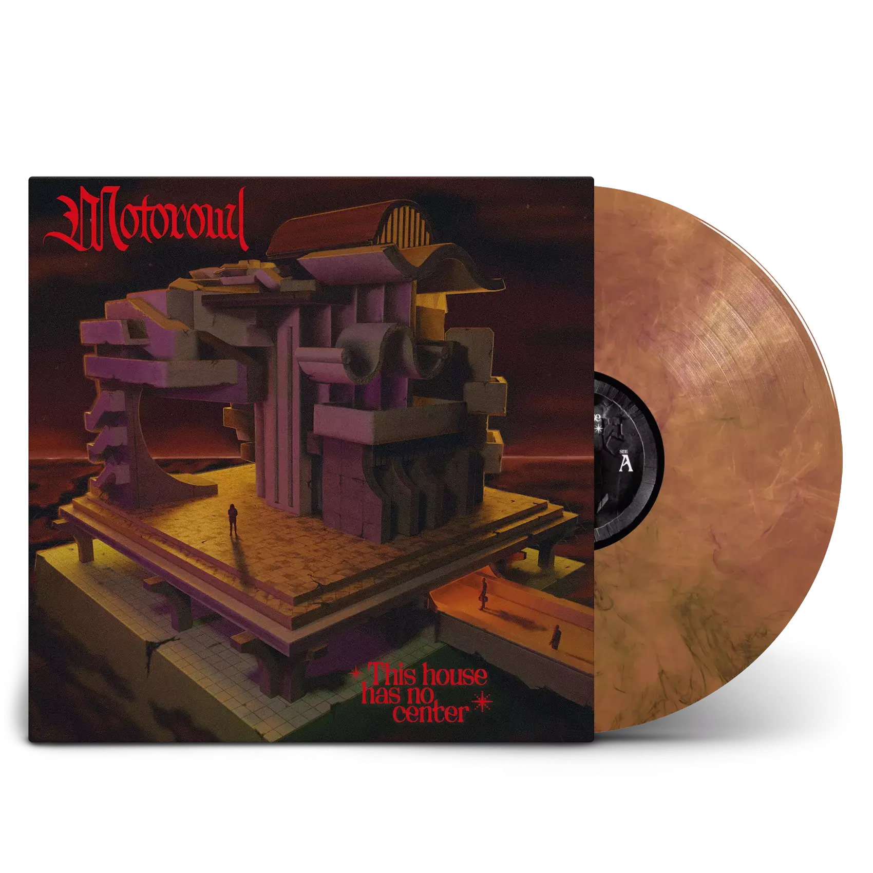 MOTOROWL · This House has no Center | ORANGE/BLACK LP+SHIRT BUNDLE (Doom Rock/Hardrock/Doom Metal Vinyl) · Picture 2