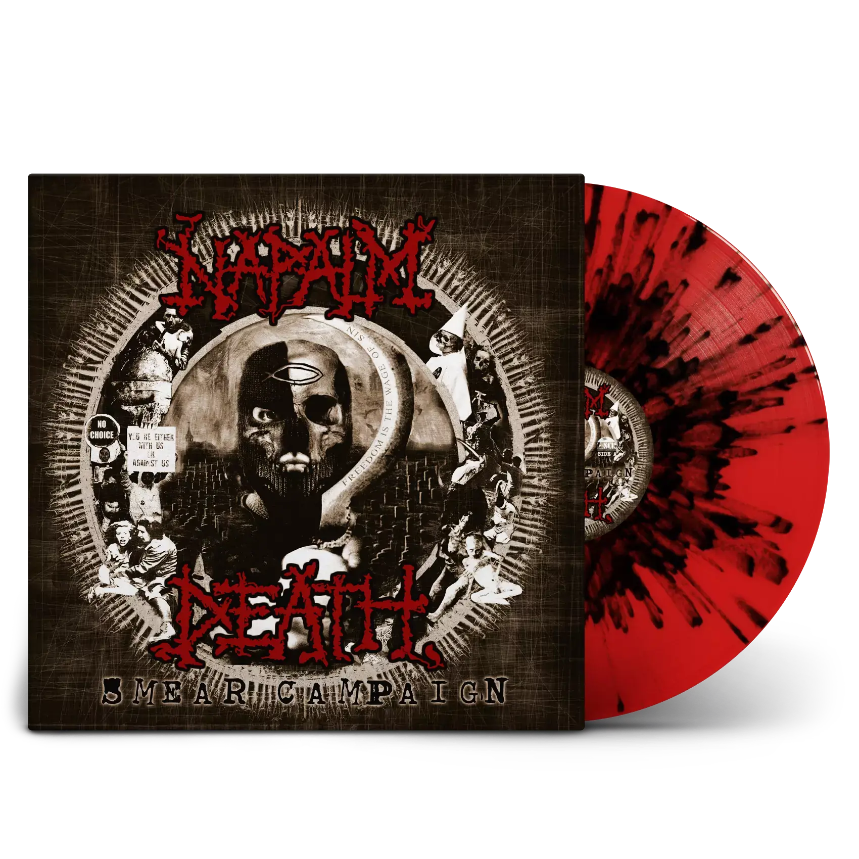 NAPALM DEATH · Smear Campaign | TRANSPARENT RED/BLACK SPLATTER LP (Grindcore Vinyl)