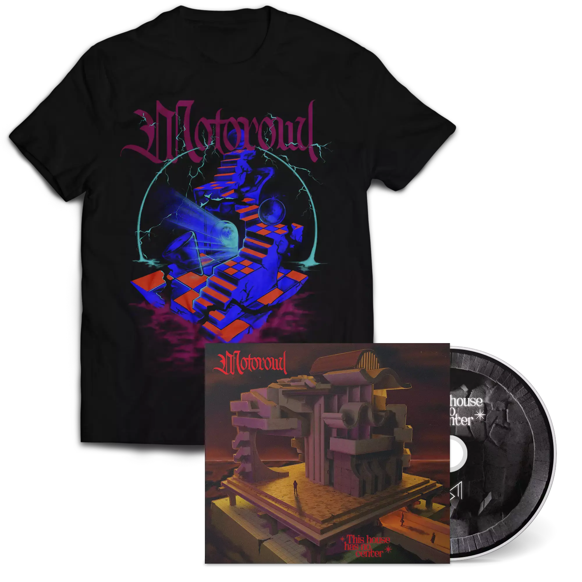 MOTOROWL · This House has no Center | DIGIPAK CD+SHIRT BUNDLE (Doom Rock/Hardrock/Doom Metal CDs)