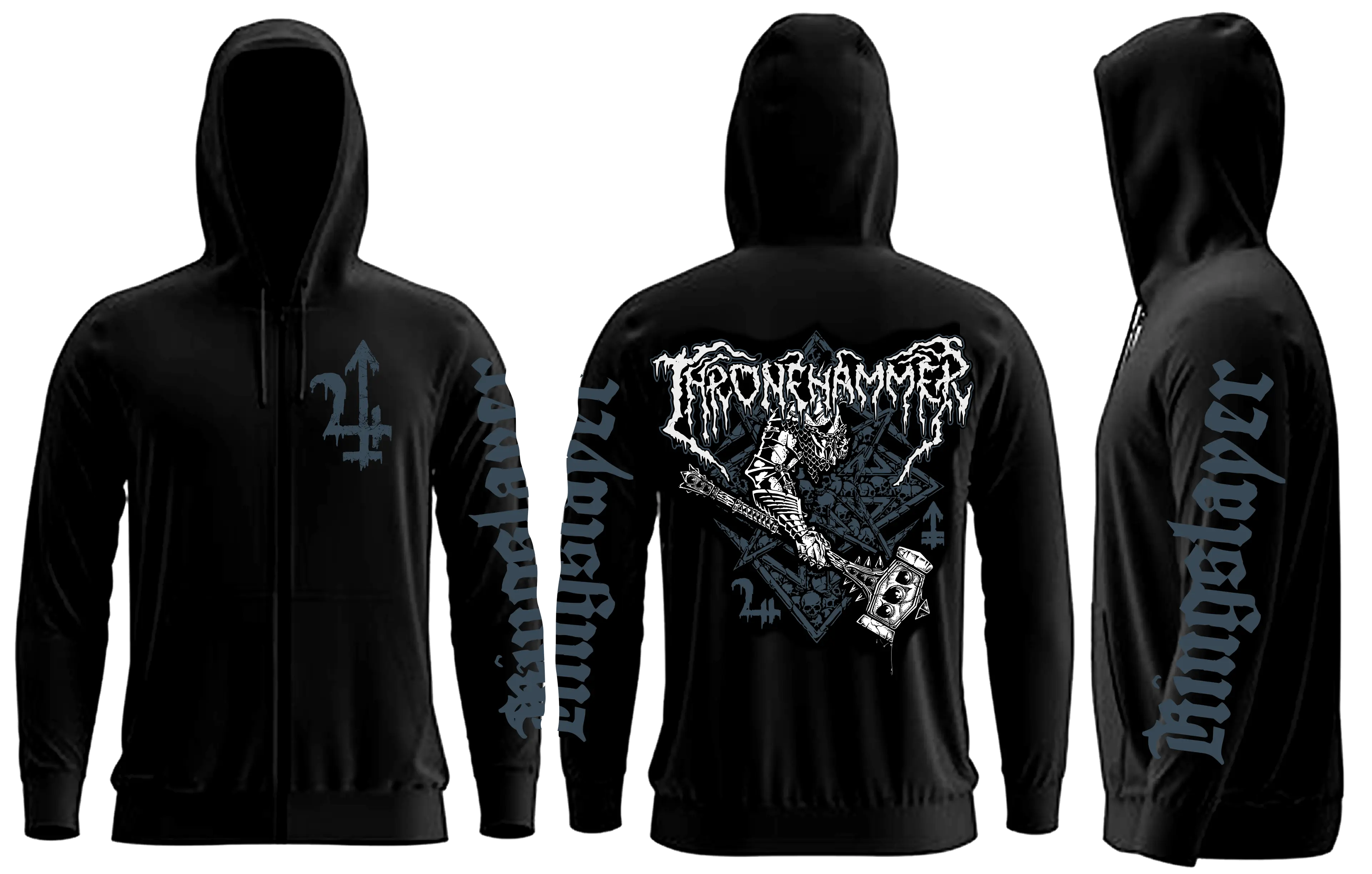 THRONEHAMMER · Hammer Sigil | ZIPPER (Doom Metal/Epic Metal/Death Metal Clothes)