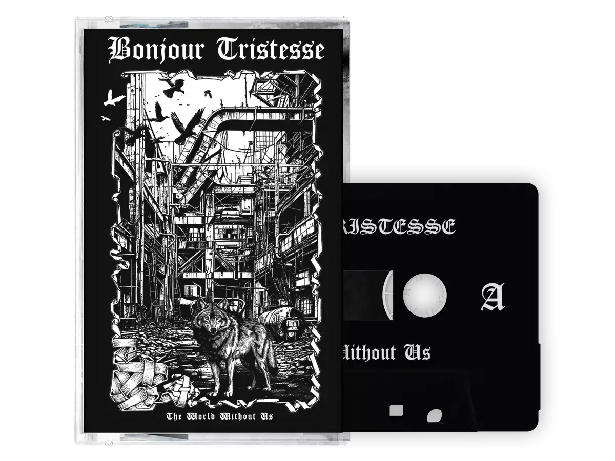 BONJOUR TRISTESSE · The World Without Us / Against Leviathan | WOODEN BLACK TAPE BOX SET (Black Metal Tapes) · Picture 1