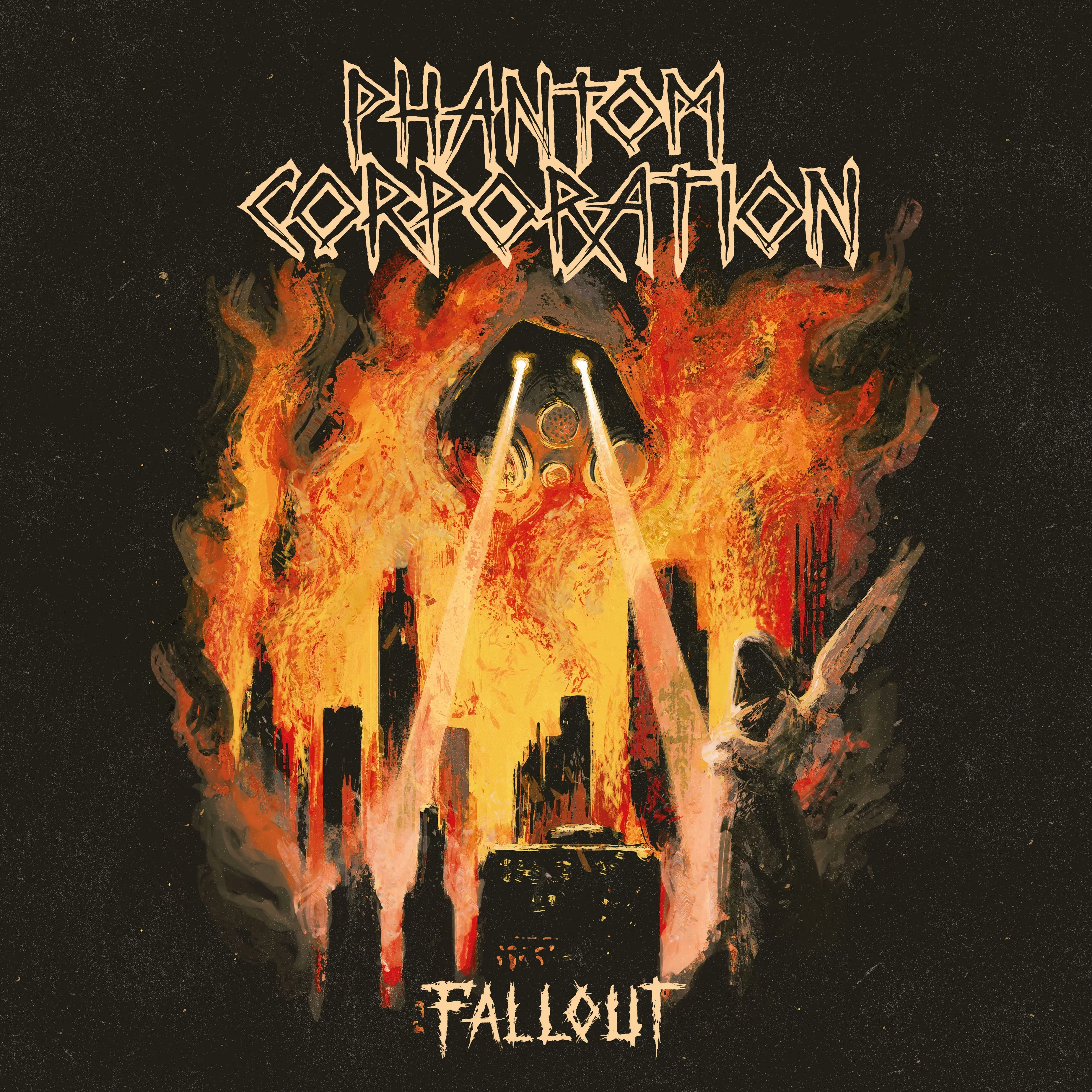 PHANTOM CORPORATION · Fallout | ORANGE/BLACK LP (Death Metal Vinyl) · Picture 1
