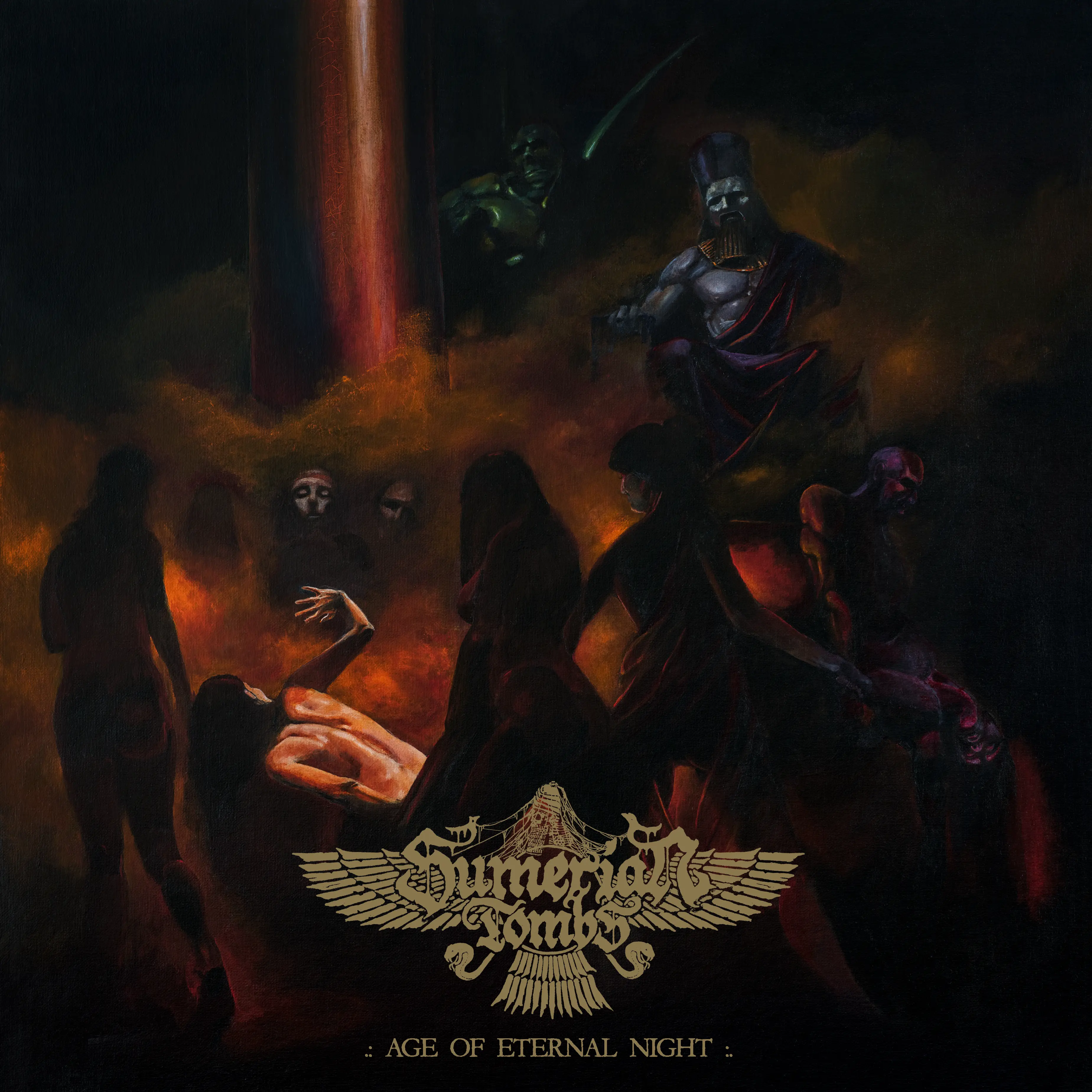 SUMERIAN TOMBS - Age Of Eternal Night · GOLD LP · Picture 1 SUMERIAN TOMBS - Age Of Eternal Night · GOLD LP (Black Metal/Death Metal Vinyl) · Picture 1