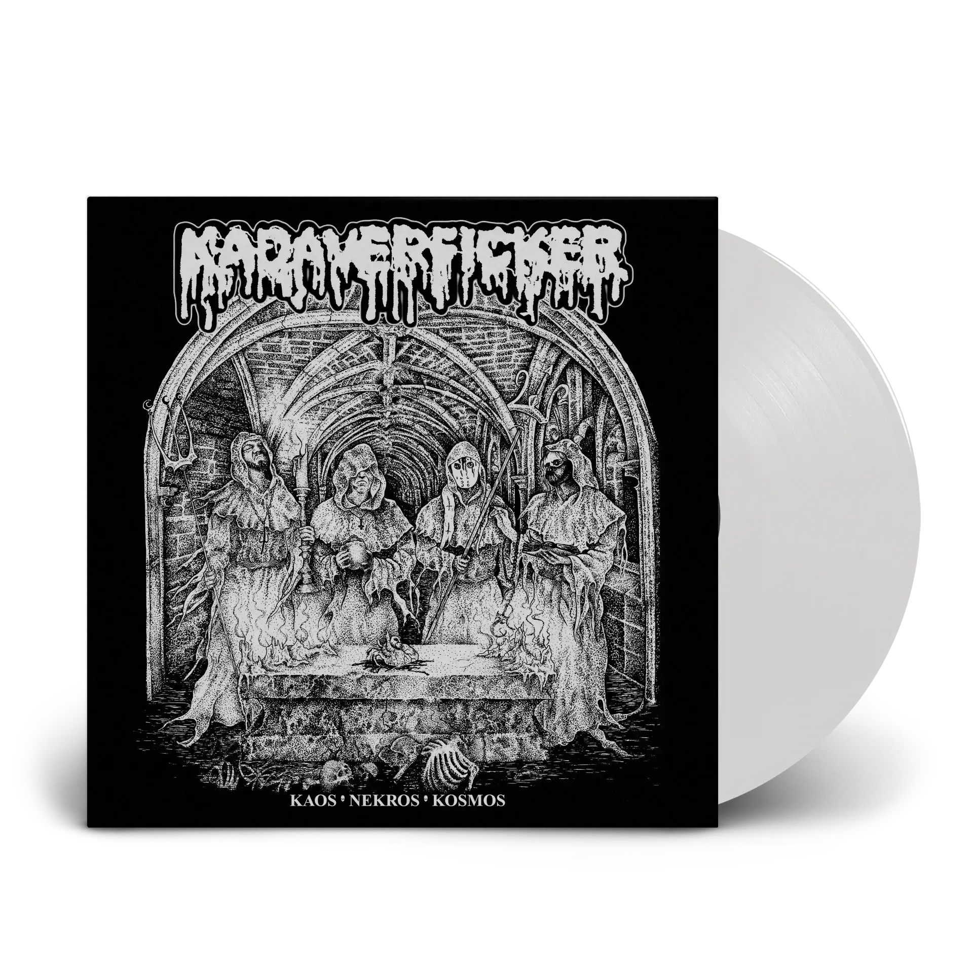 KADAVERFICKER · Kaos Nekros Kosmos | WHITE LP (Death Metal/Grindcore/Black Metal Vinyl)