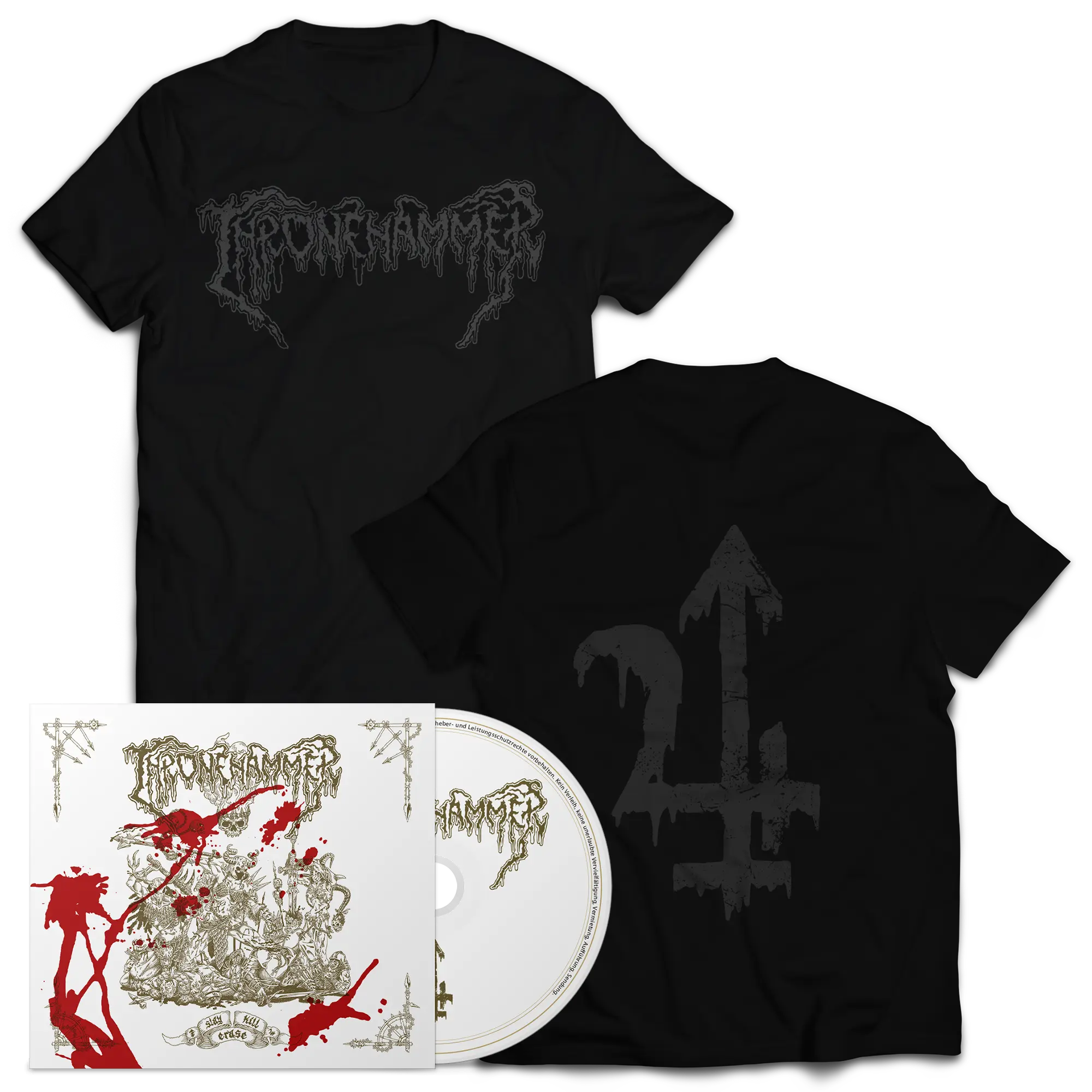 THRONEHAMMER - Slay | Kill | Erase [T-SHIRT+DIGIPAK CD] (Doom Metal/Epic Metal/Death Metal/Heavy Metal CDs)