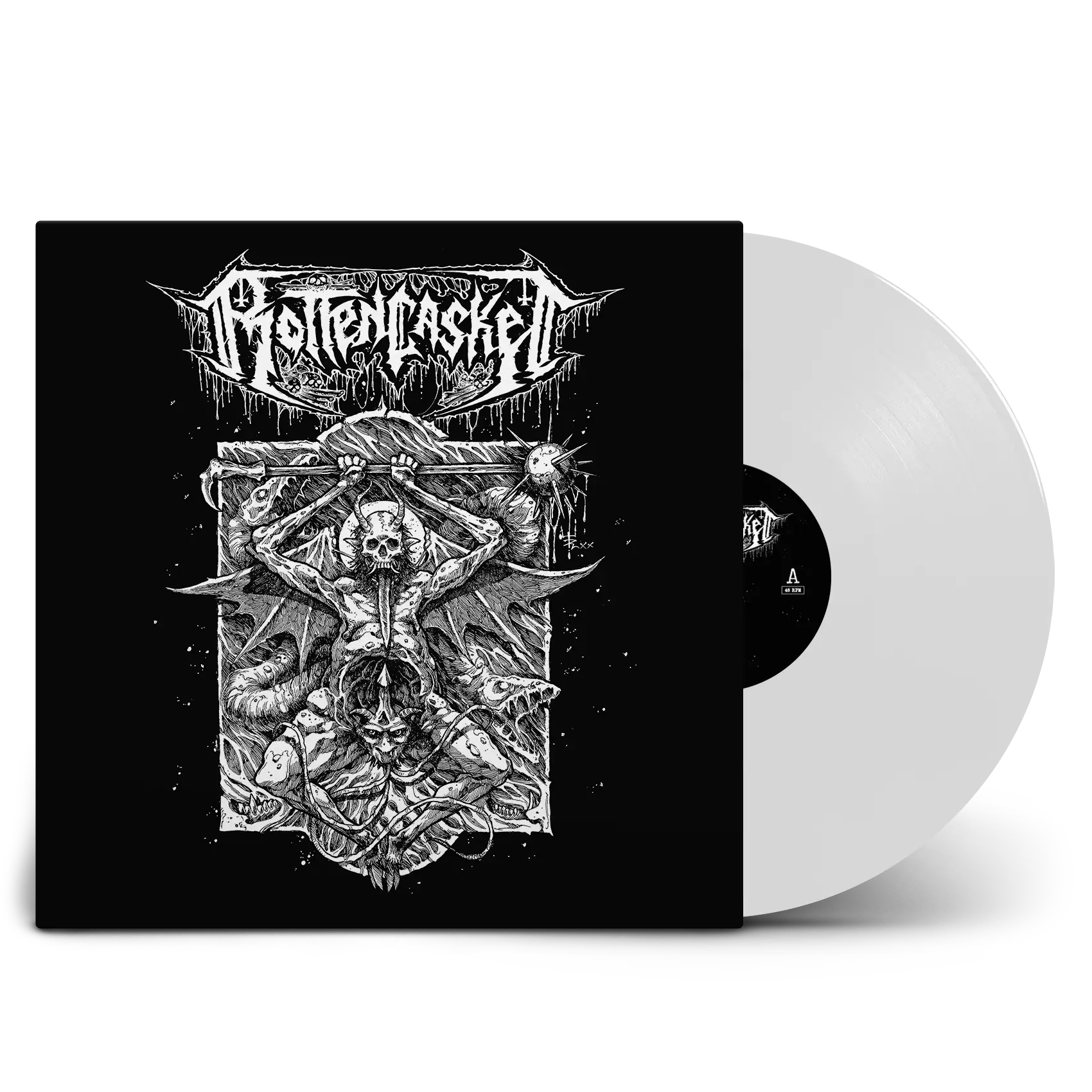 ROTTEN CASKET · First Nail in the Casket (Re-Release) | WHITE LP (Death Metal Vinyl)