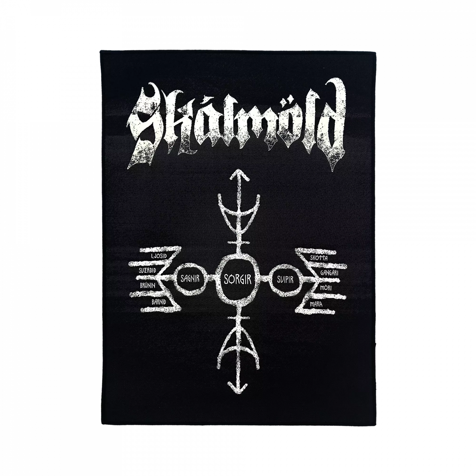 SKALMÖLD - Rune Logo · BACKPATCH (Viking Metal/Folk Metal Others)